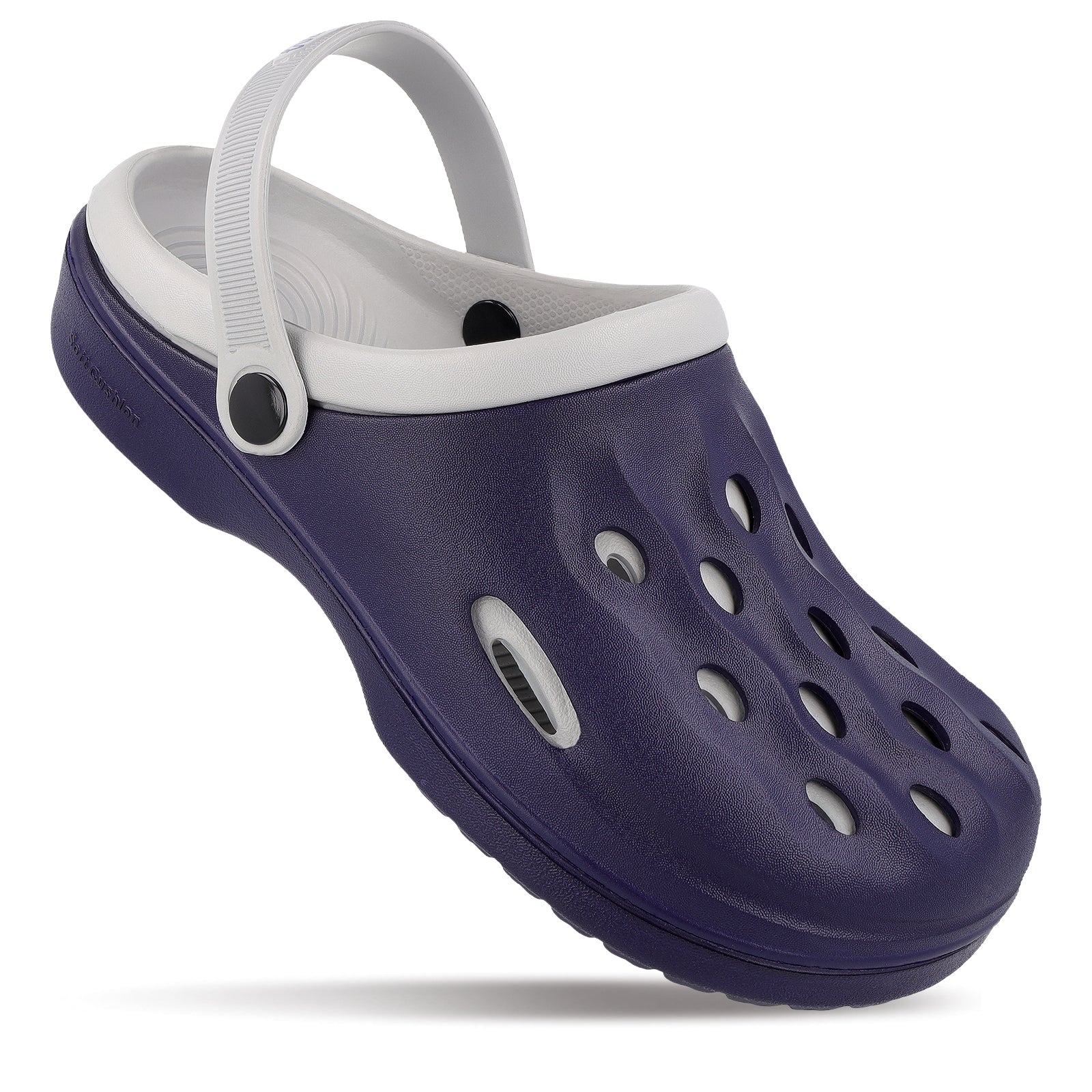Walkaroo Men's Clogs - WC4840 NavyBlue Grey