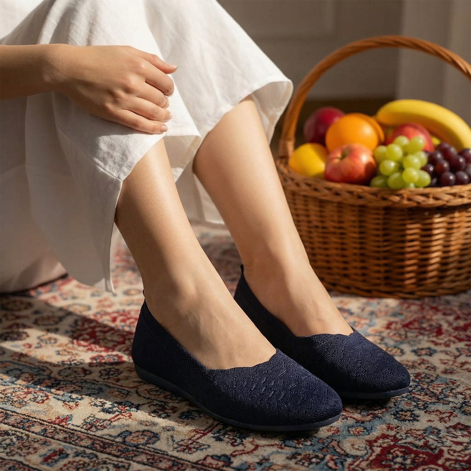 Women's Belly shoe -WC4992 Navy Blue