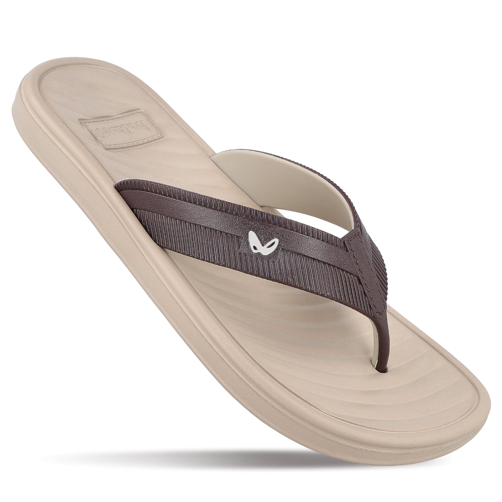 Men's Flip Flop Slippers WC8725 Greige Brown – Walkaroo Footwear