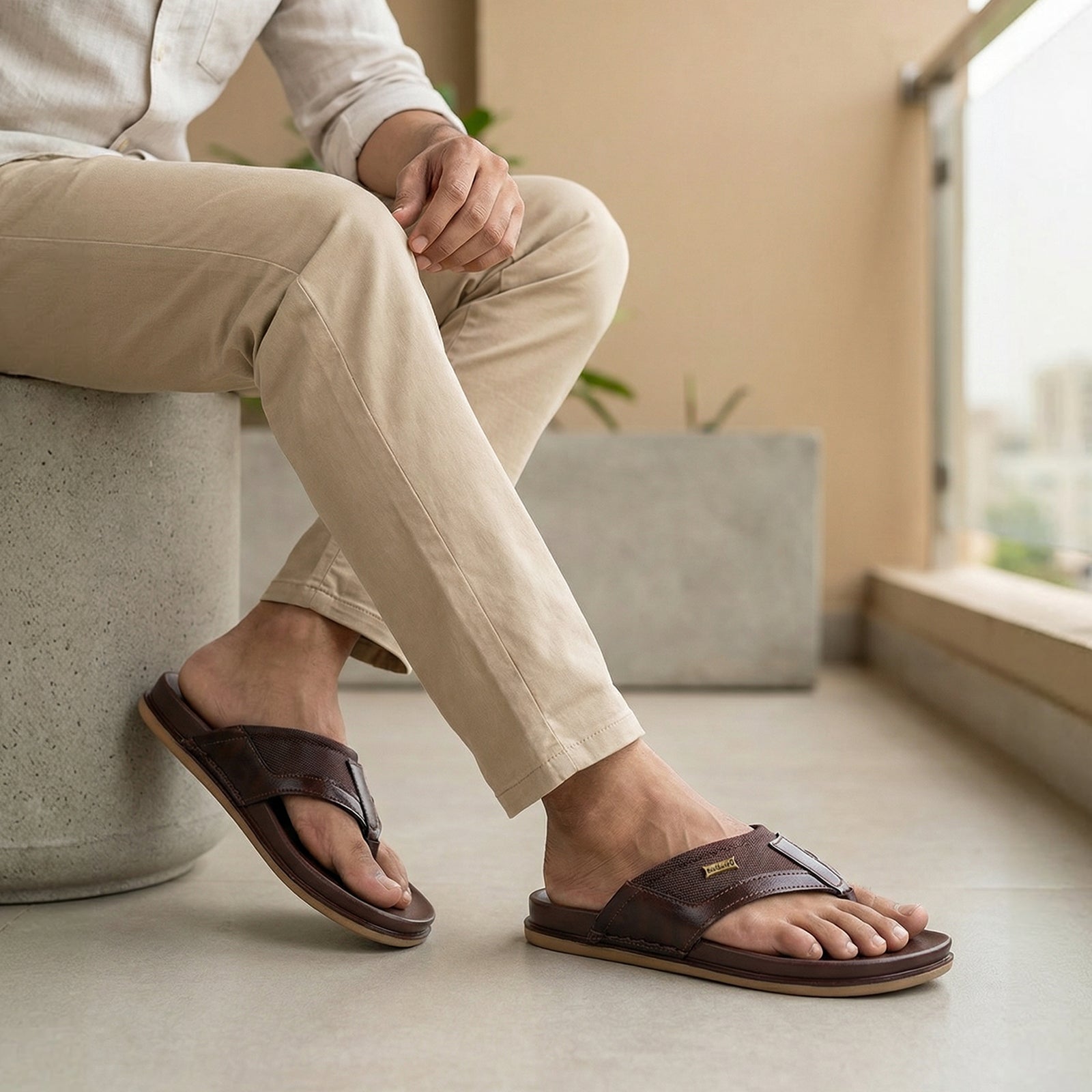 Men's Daily Wear Comfort Sandals - WE1020 Brown