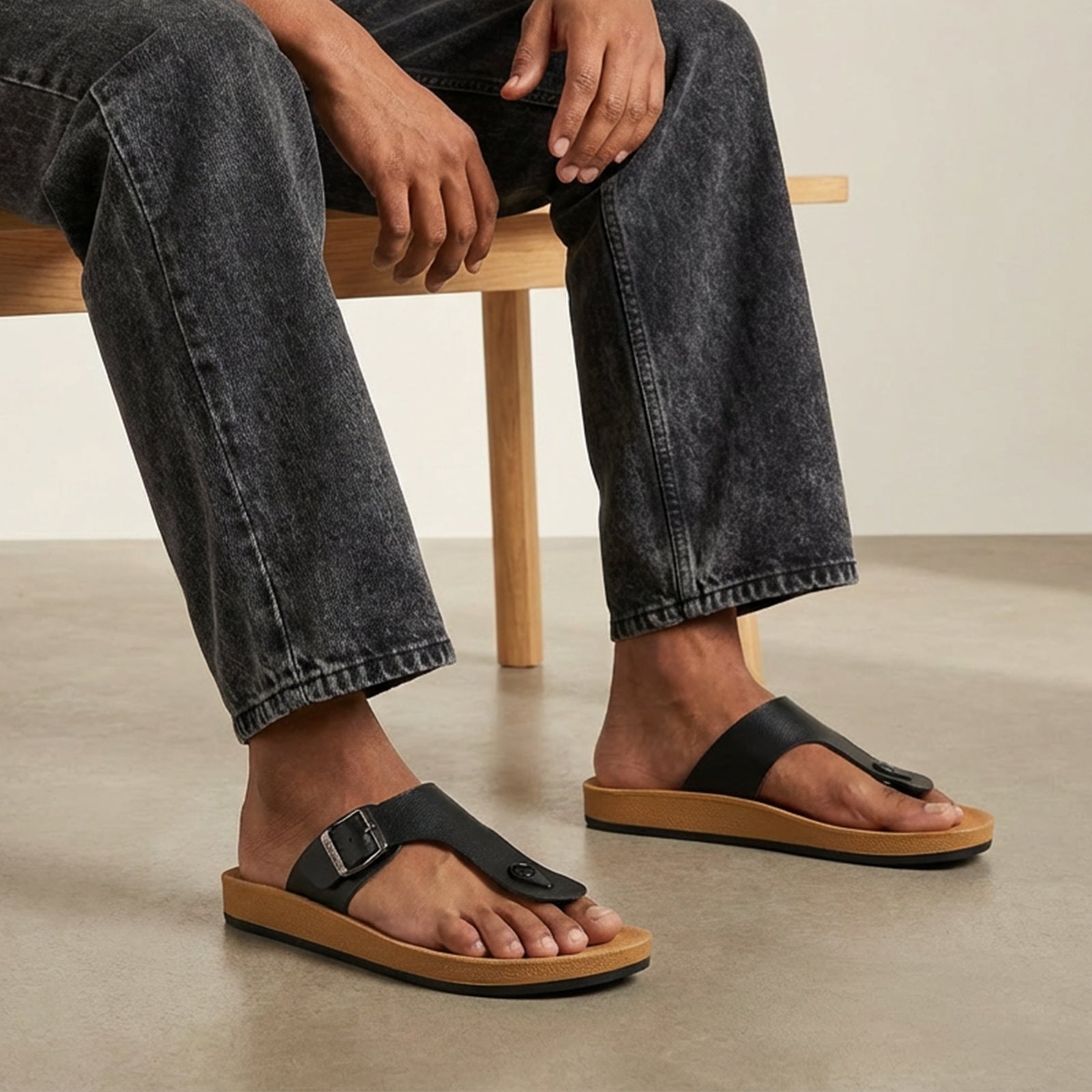 Men's Daily Wear Sandals - WE1332 Black