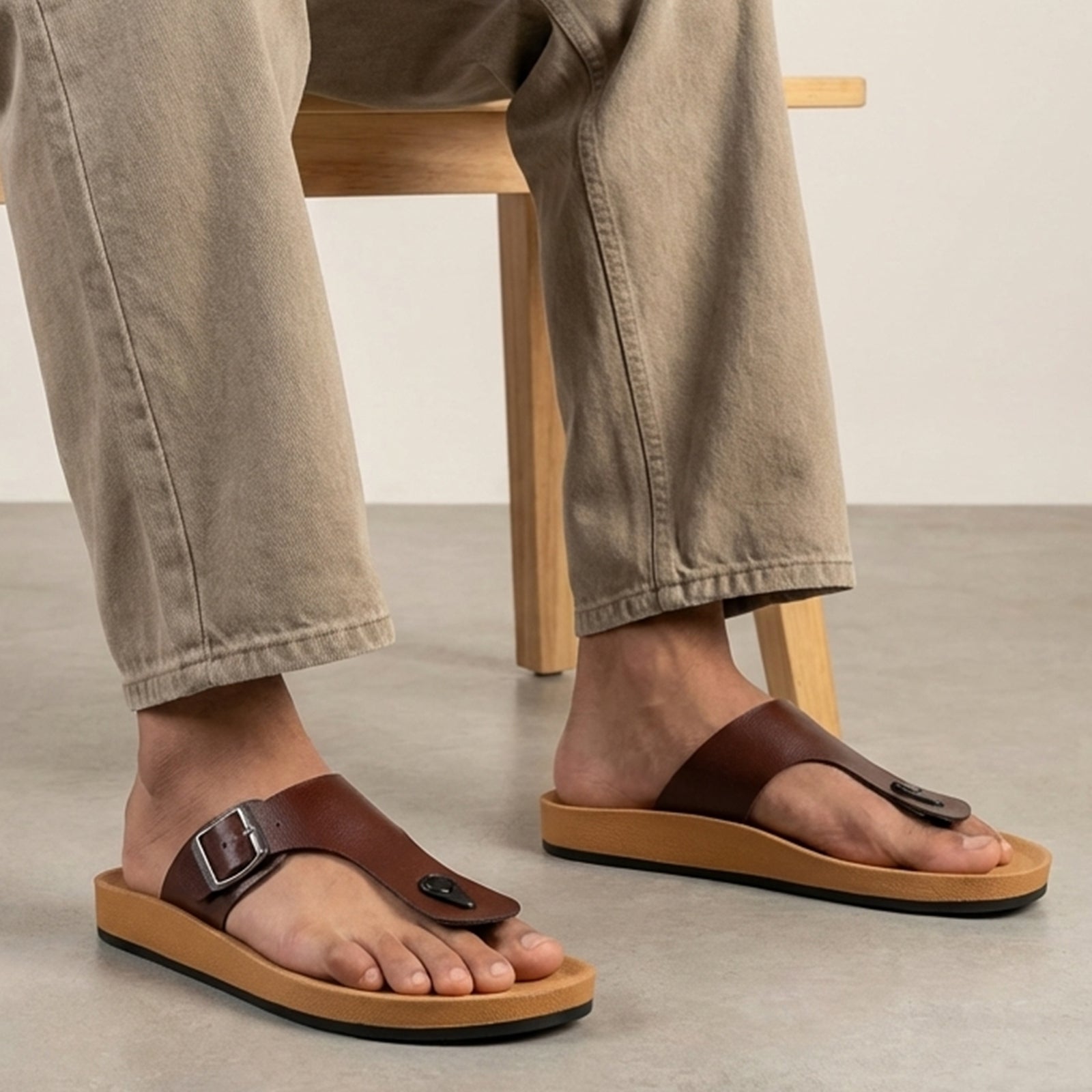 Men's Daily Wear Sandals - WE1332 Brown