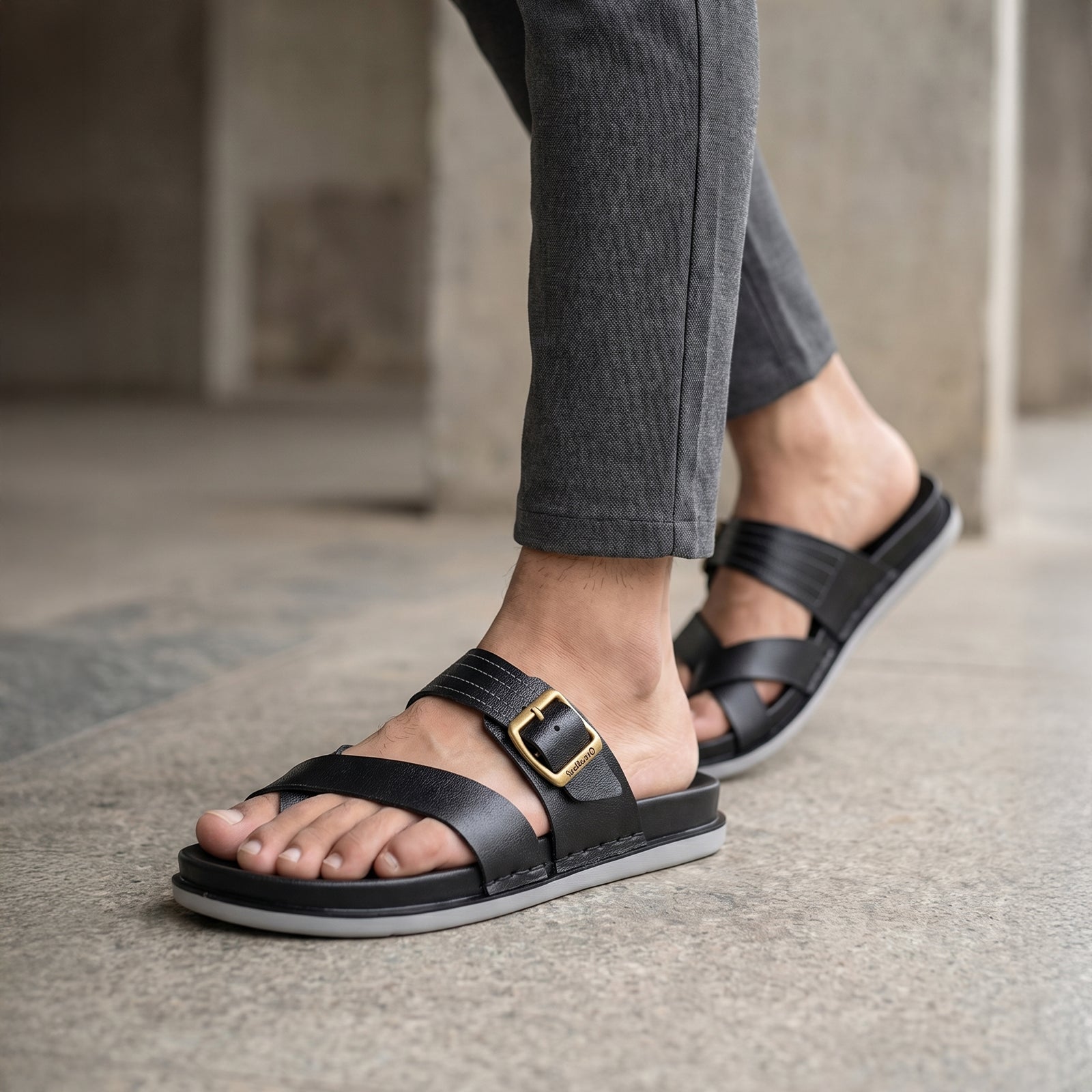 Men's Daily Wear Comfort Sandals - WE1353 Black