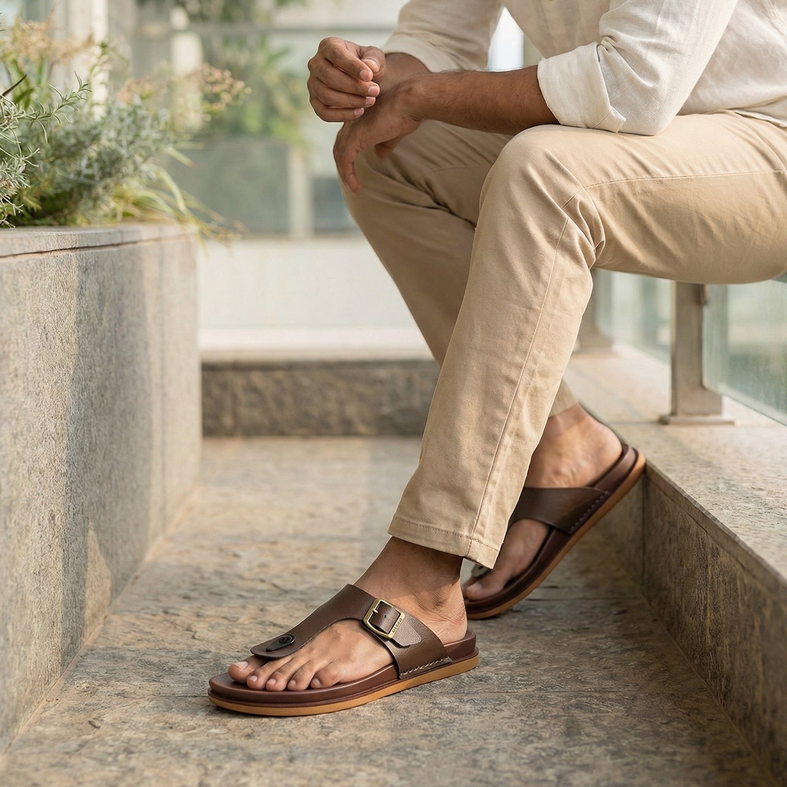 Men's Daily Wear Comfort Sandals - WE1356 Brown