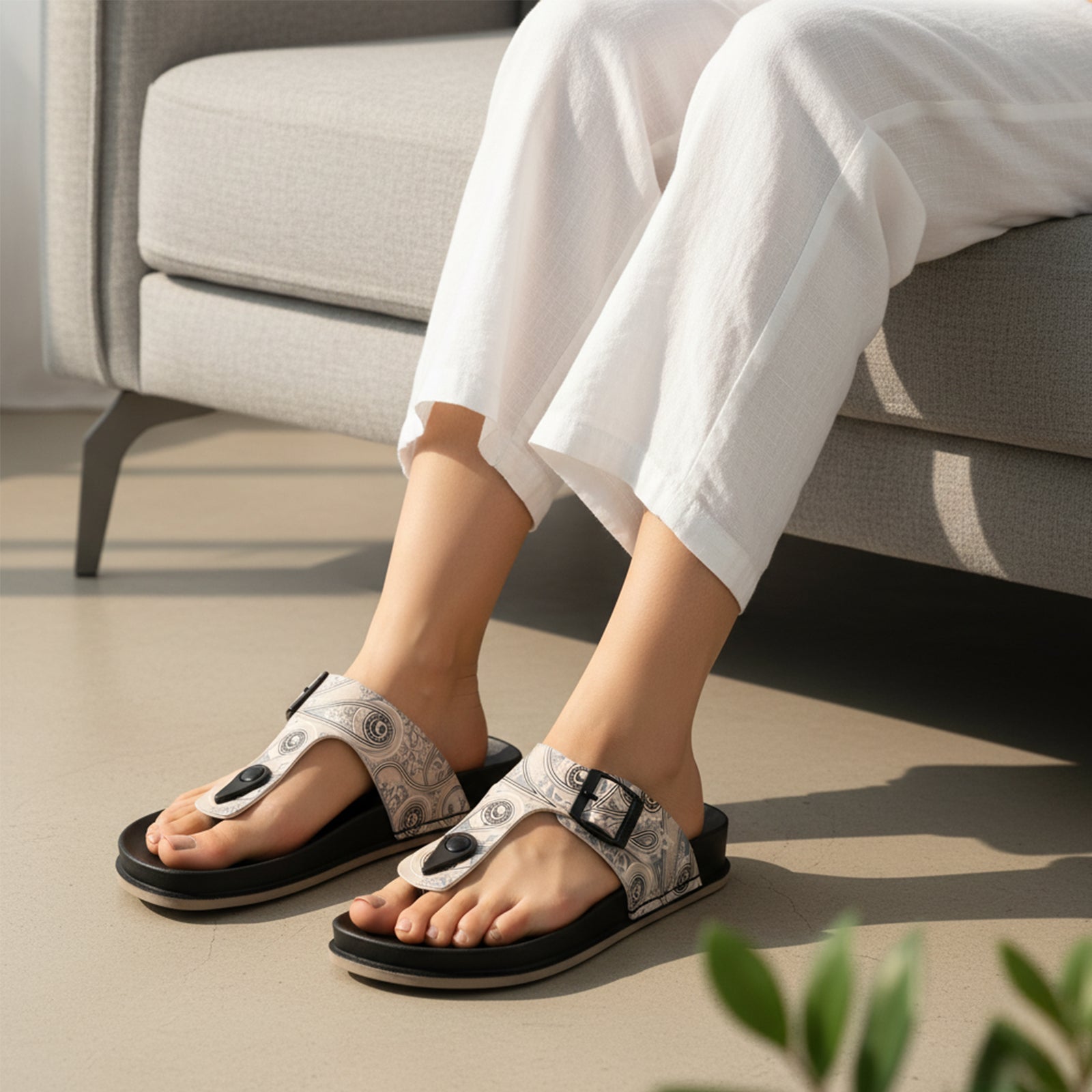 Women's Daily Wear Comfort Sandals - WE2200 Black