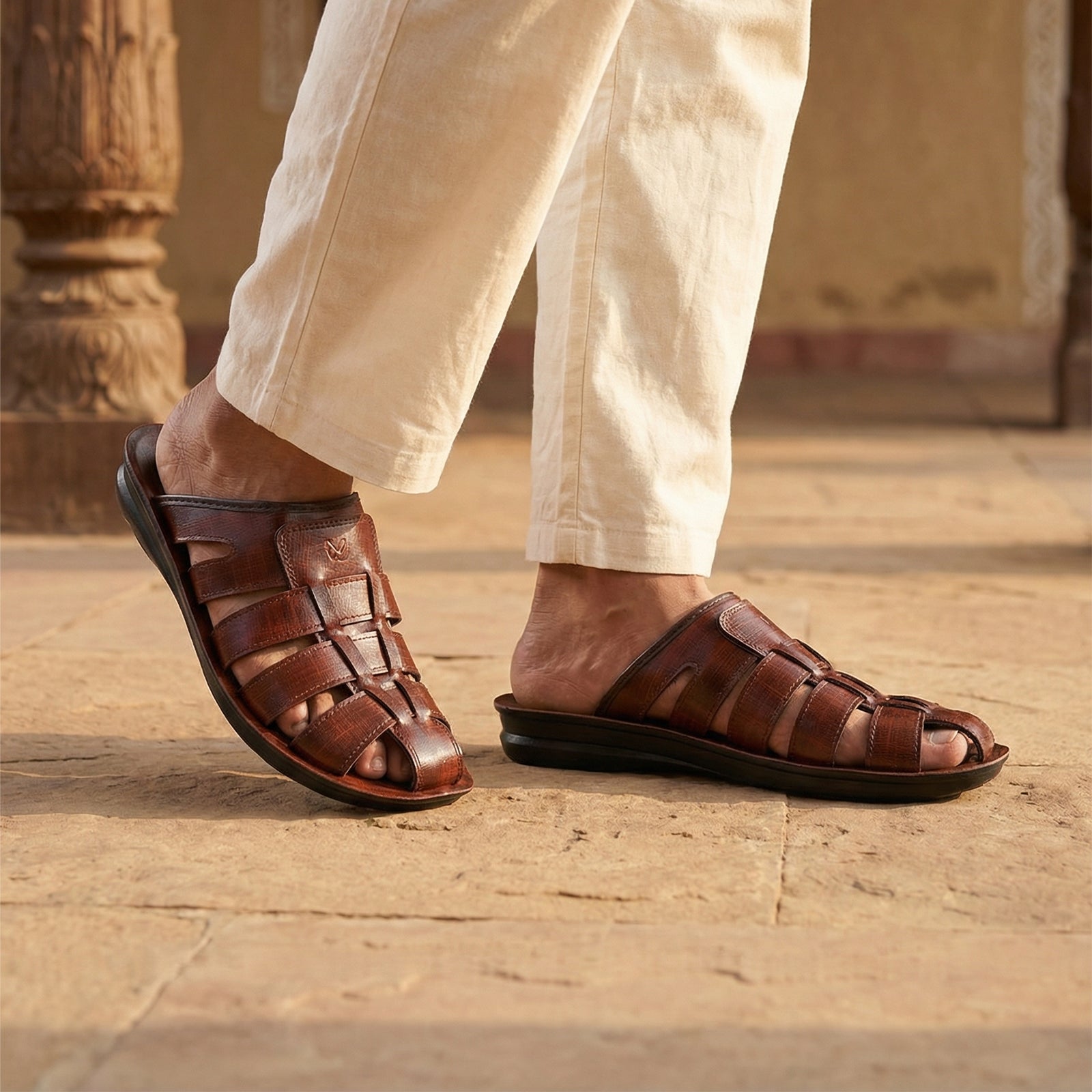 Men's Fisherman Sandals - WG5306 Brown