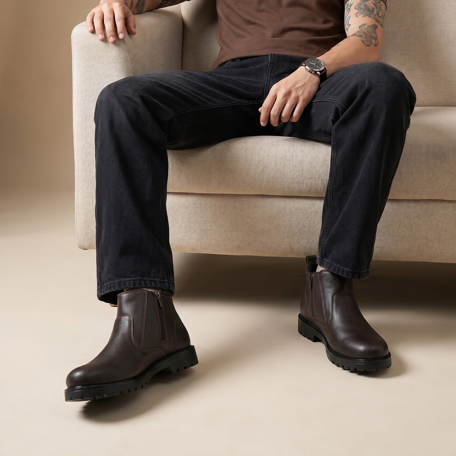 Men's Chelsea Boots - WGE26702 Brown