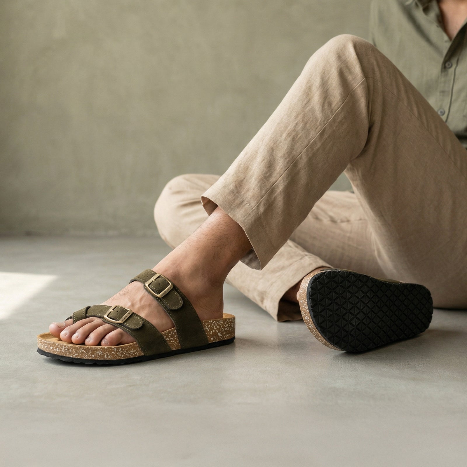 Men's Comfort Sandals - WGE53241 Olive