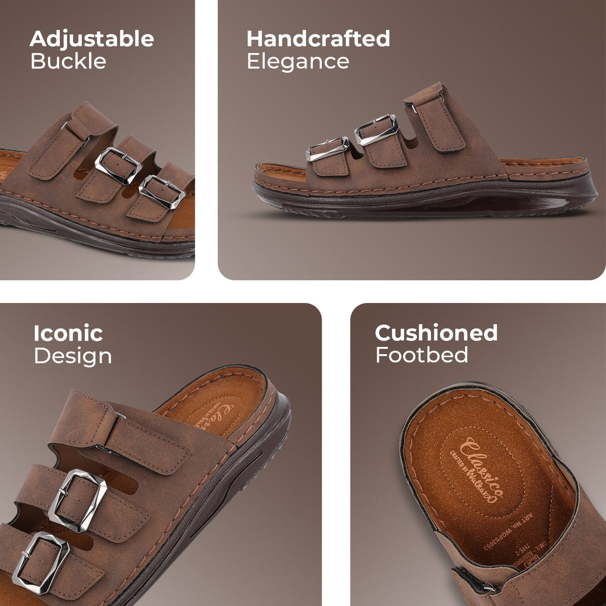Men's Daily Wear Comfort Sandals - WGP53053 Brown