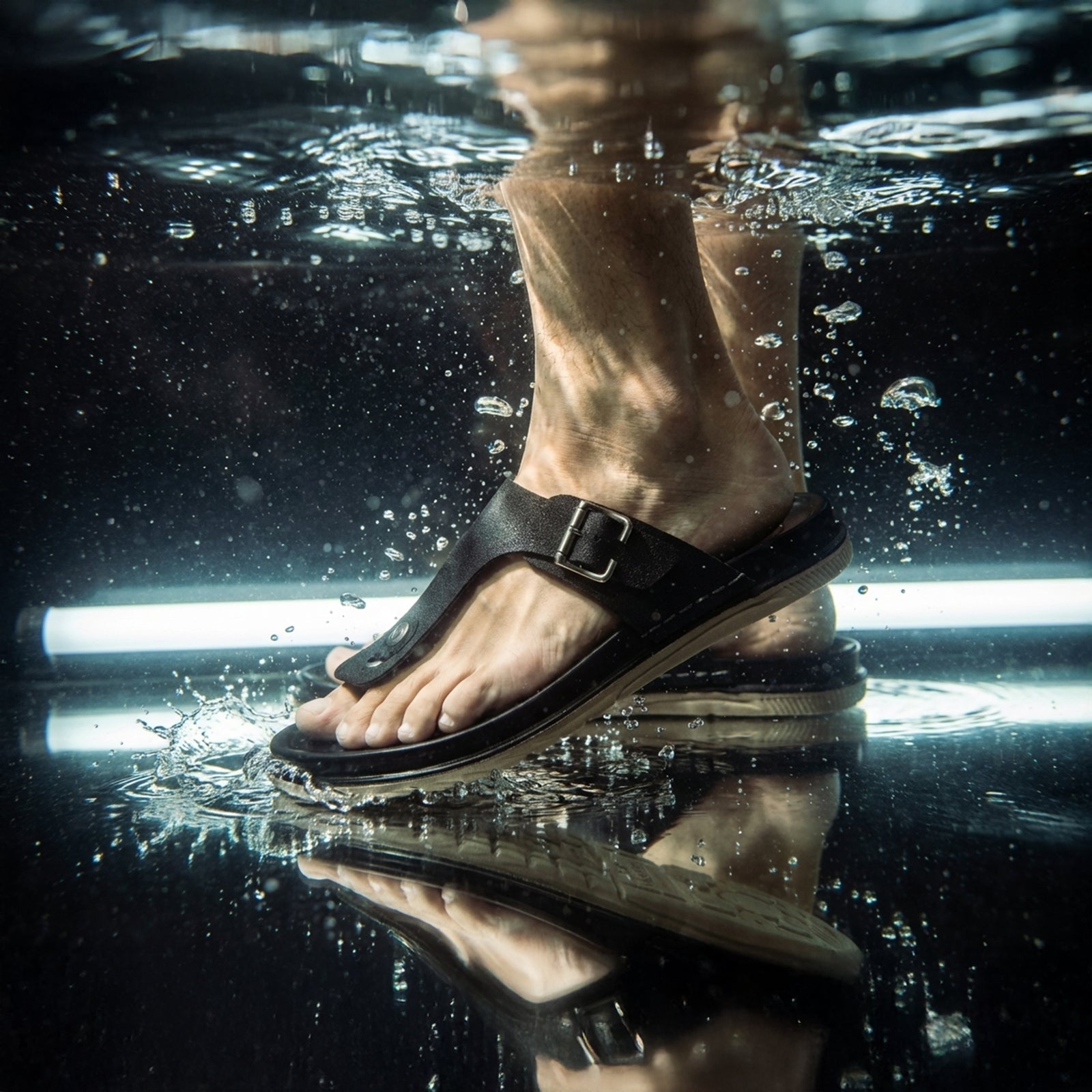 Men's Bounceez Water Resistant Sandals - WGP53088 Black