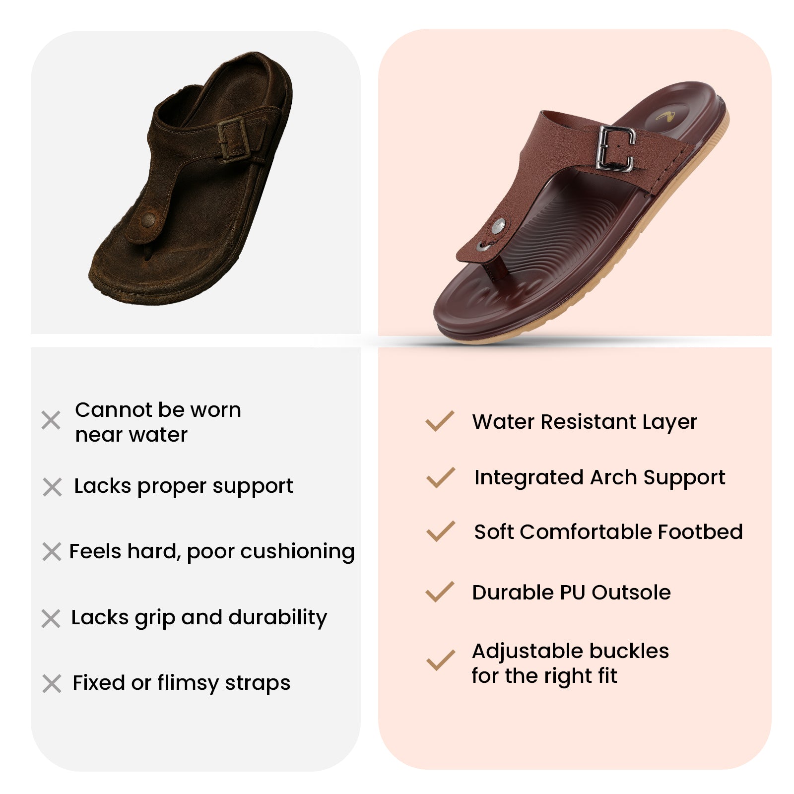 Men's Bounceez Water Resistant Sandals - WGP53088 Black