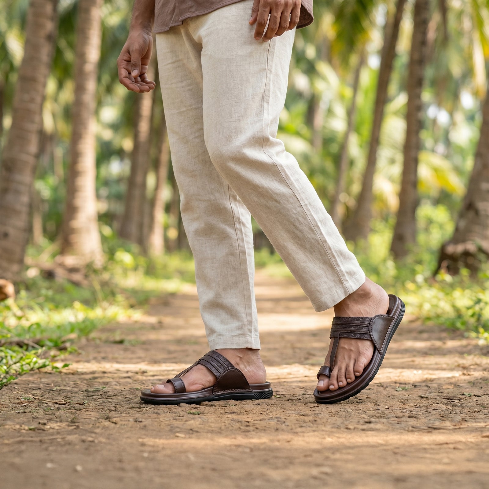 Men's Daily Wear Comfort Sandals - WGP53102 Brown