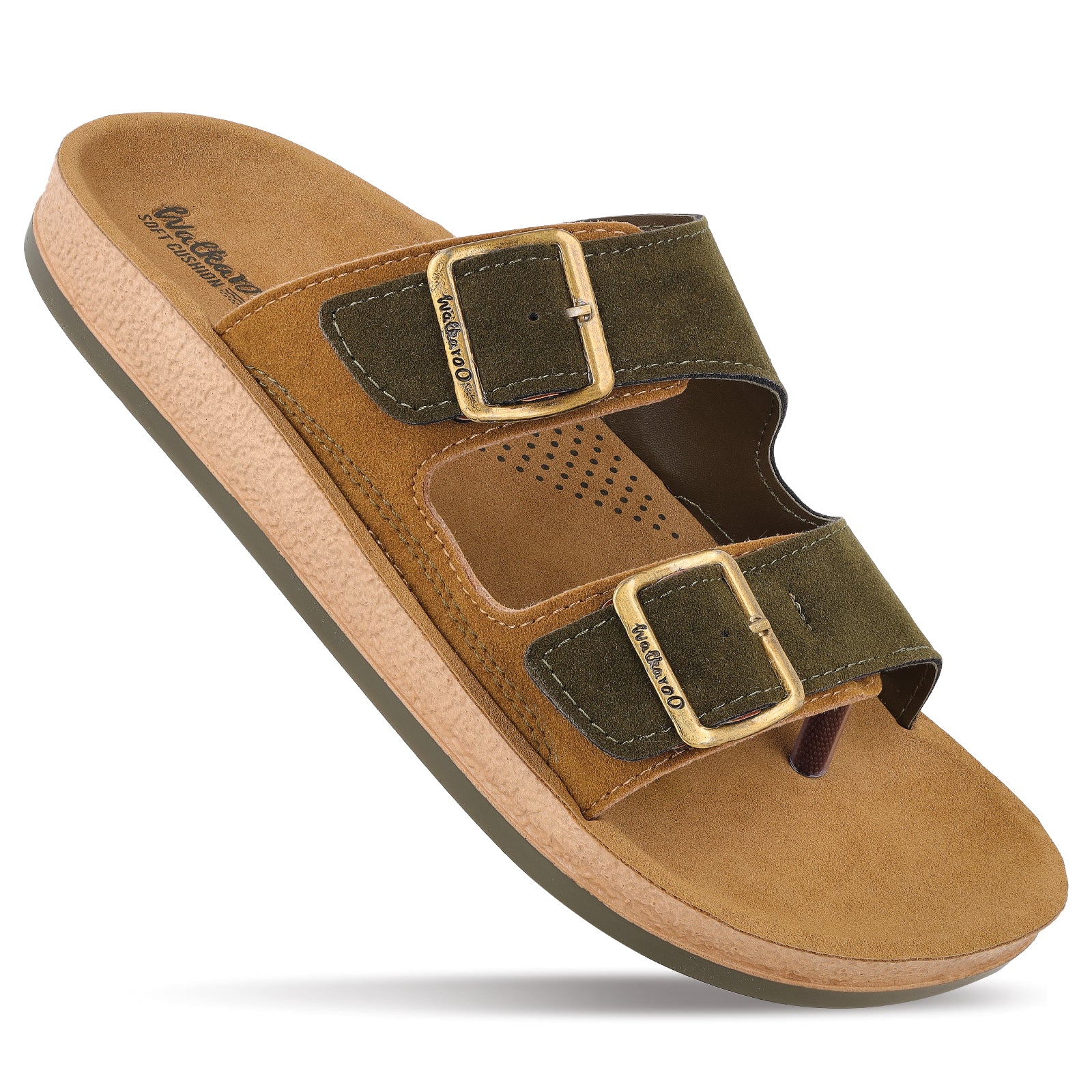 Men's Daily Wear Comfort Sandals - WGP53466 Olive Camel