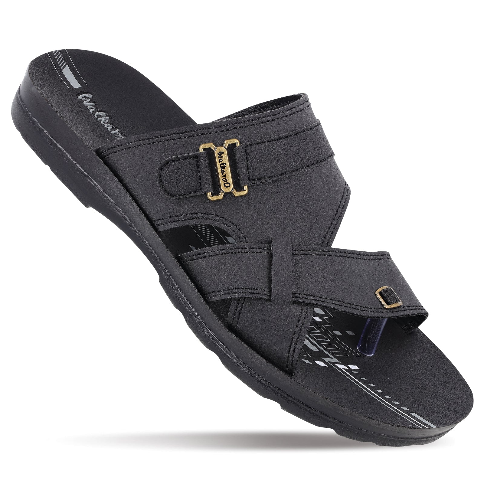 Buy Men's Daily Wear Sandals WGR53203 Black Online – Walkaroo
