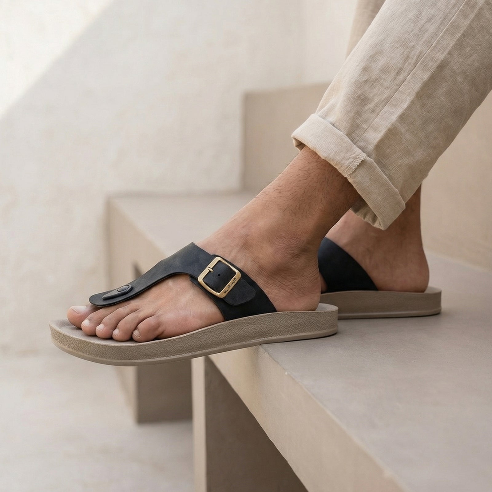 Men's Daily Wear Sandals - WGR53246 Black Grey