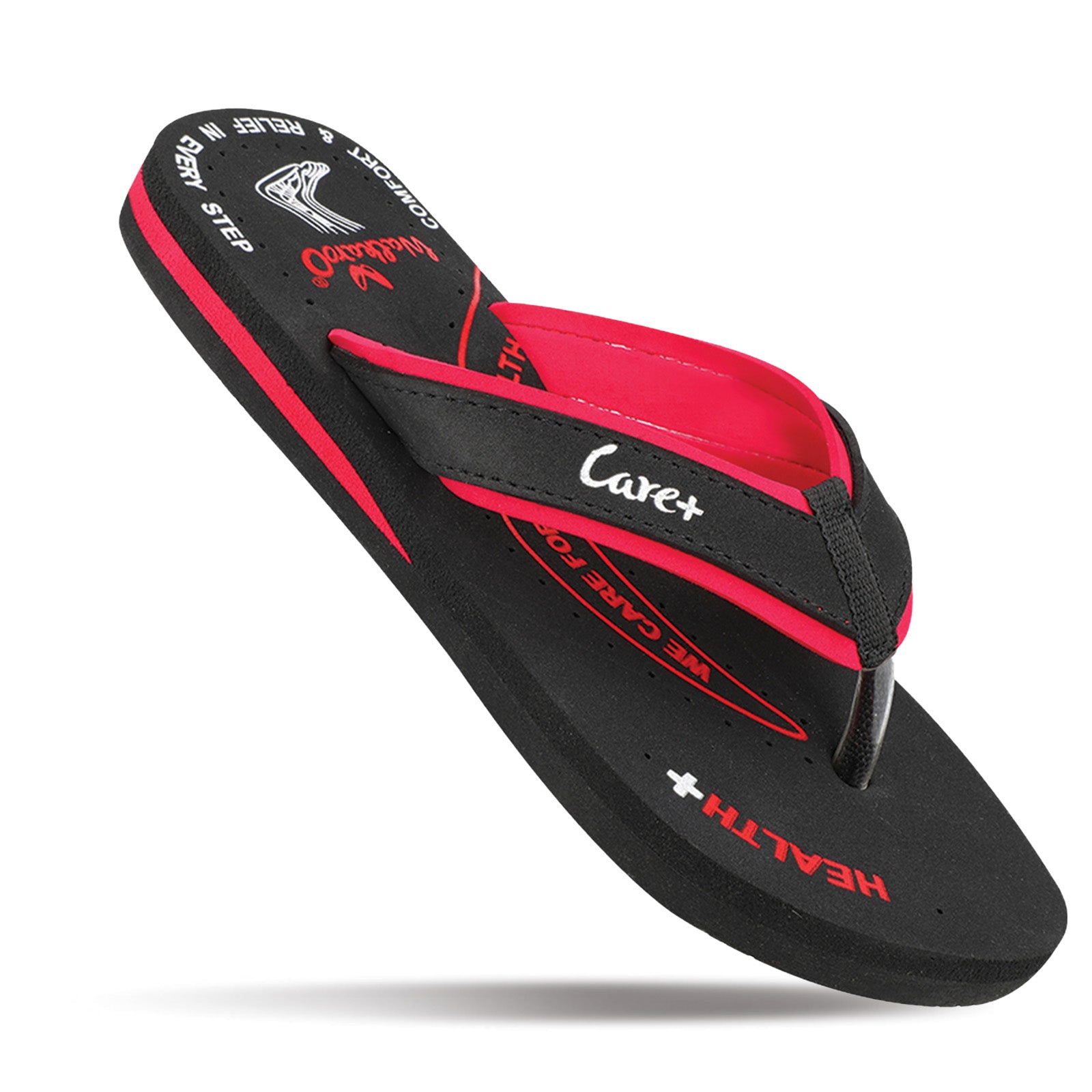 Women's Care Plus Flip-Flop WH3959 Black Red