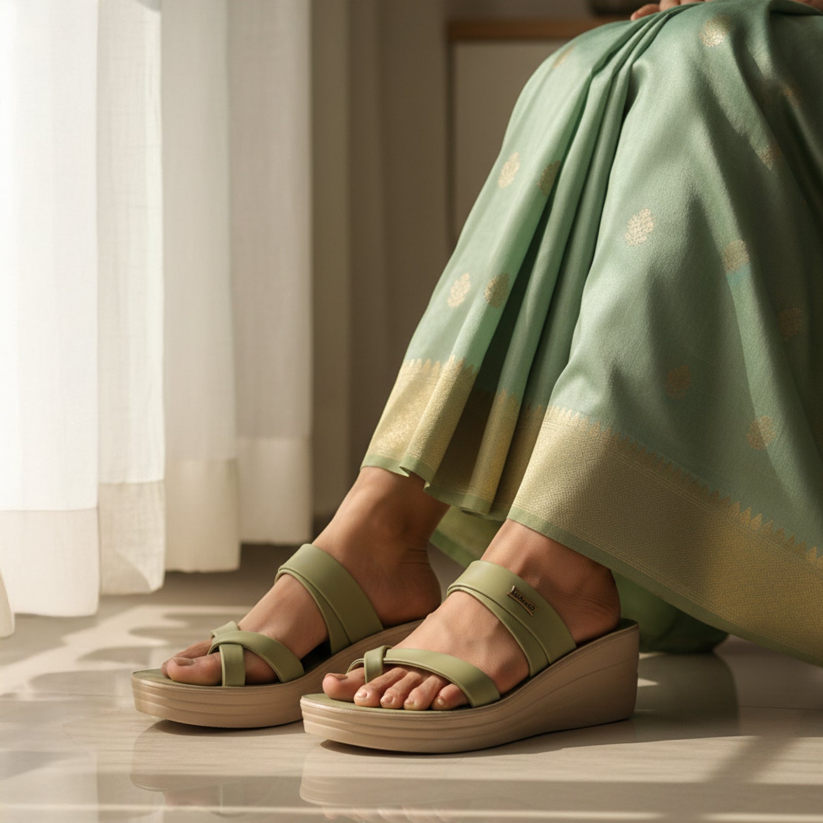 Women's Wedge Heel Sandals - WLP72029 Pista