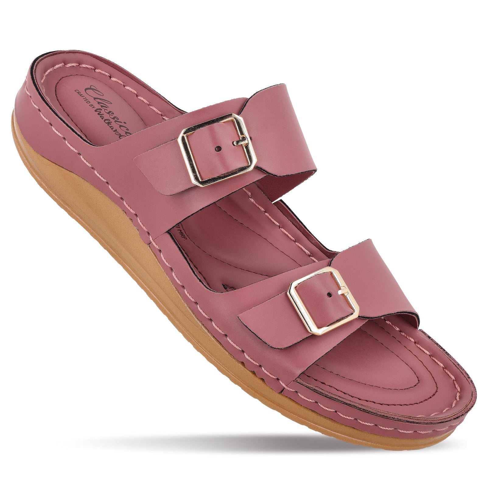 Women's Daily Wear Comfort Sandals  - WLP74021 Dark Rose