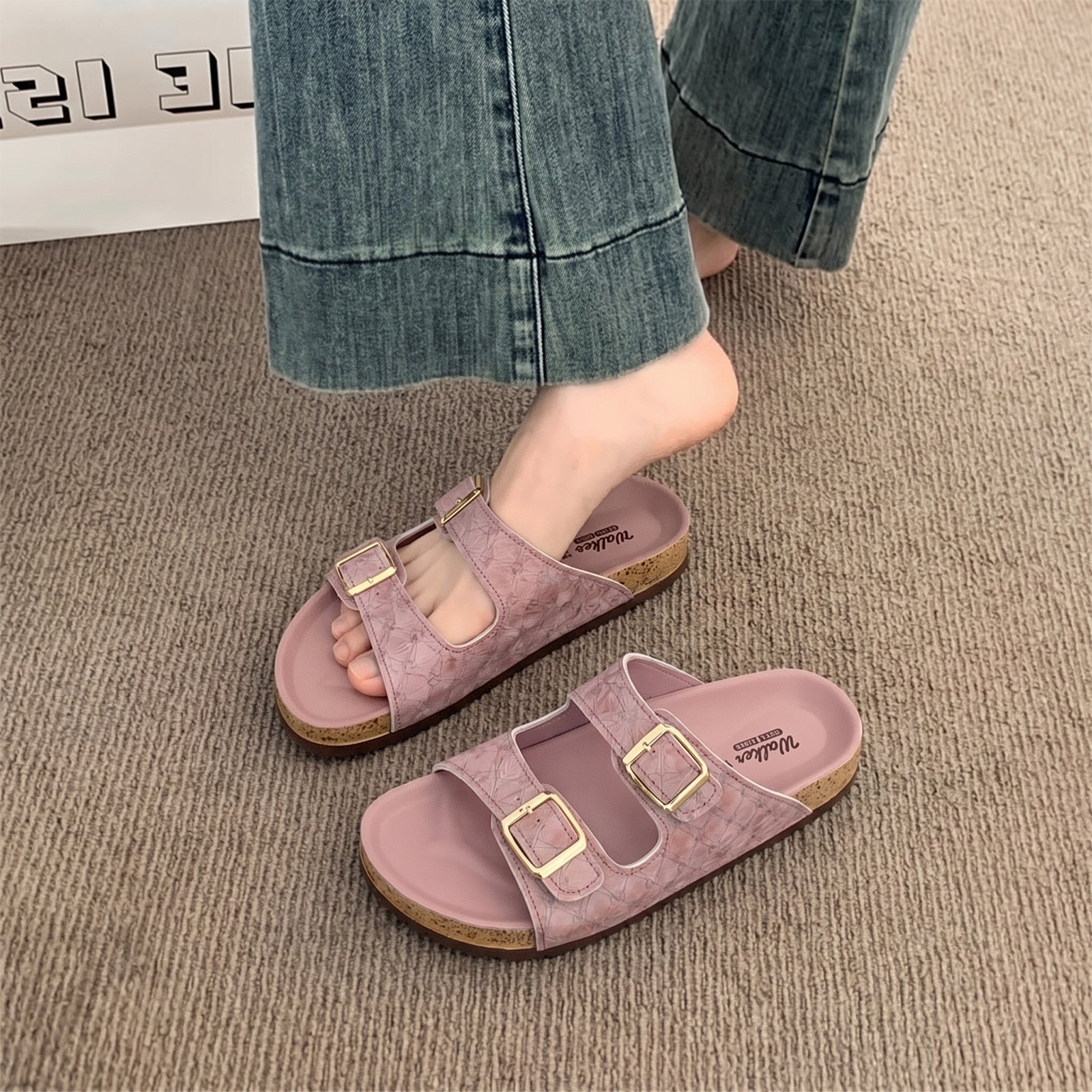 Women's Comfort Sandals - WLP74046 Dusty Rose