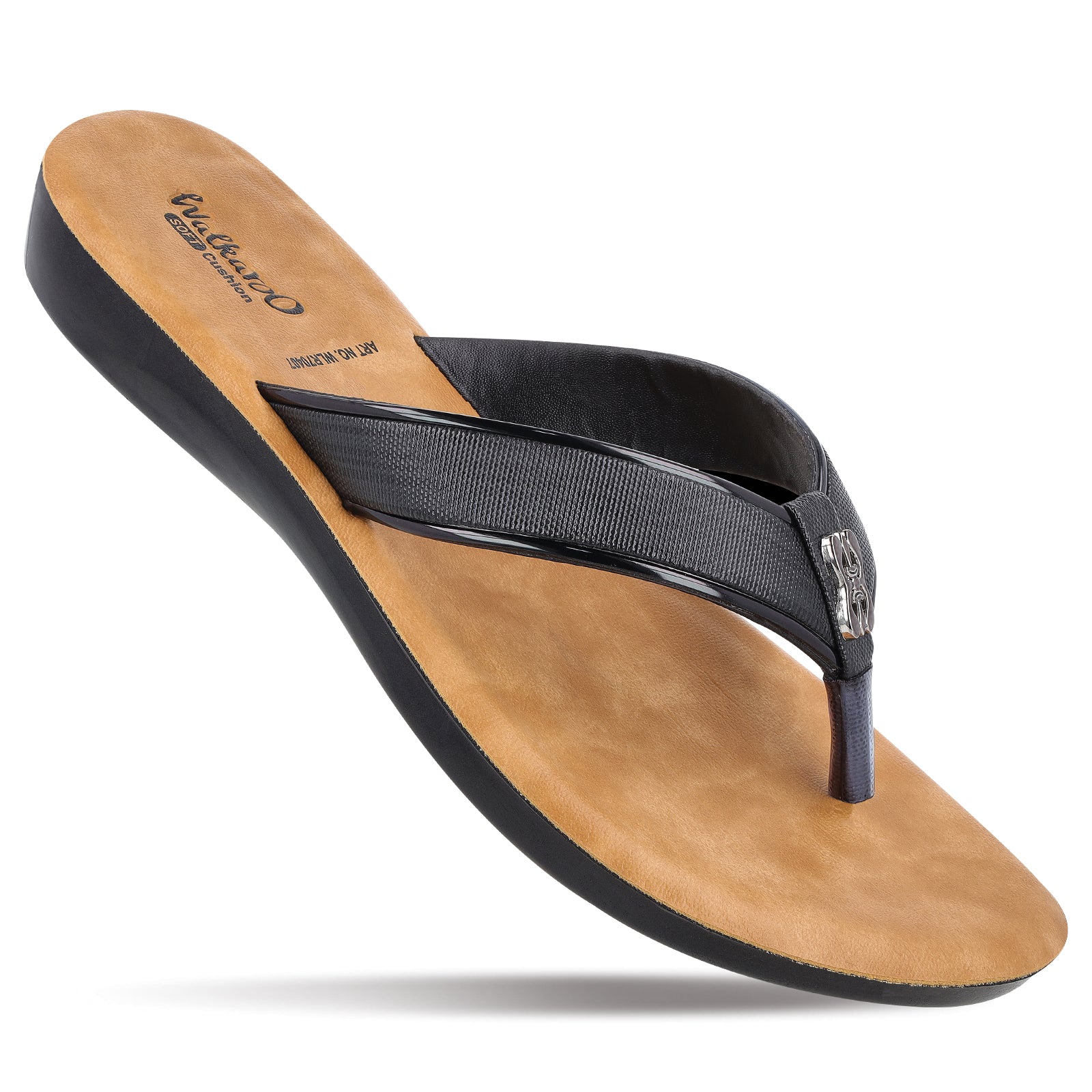 Women's Daily Wear Sandal - WLR70407 Black Beige