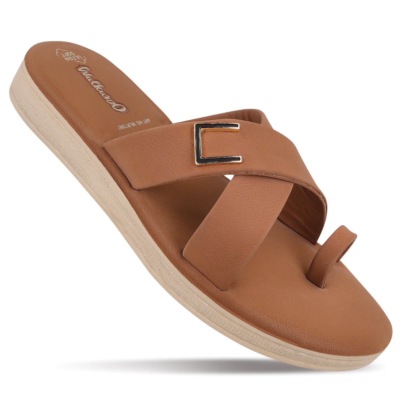 Women's Daily Wear Sandals - WLR72087 Toffee