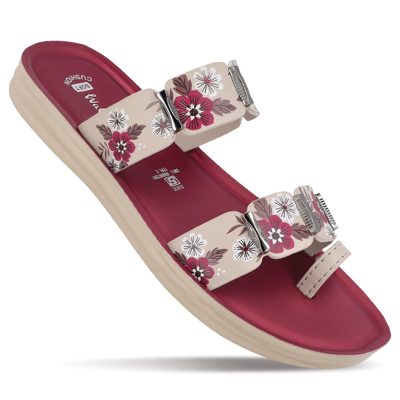 Women's Daily Wear Sandals - WLR74018 Maroon
