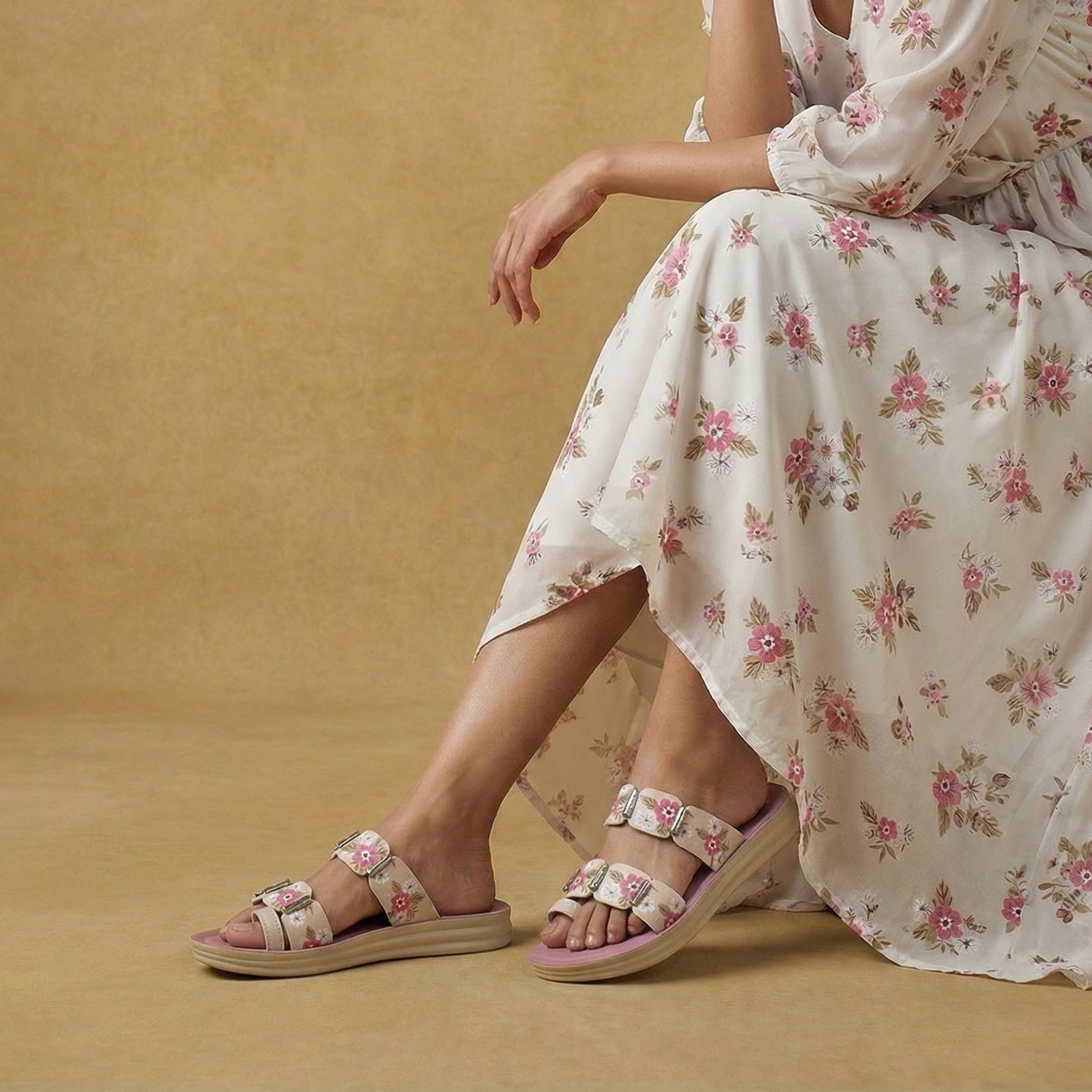 Women's Daily Wear Sandals - WLR74018 Mauve