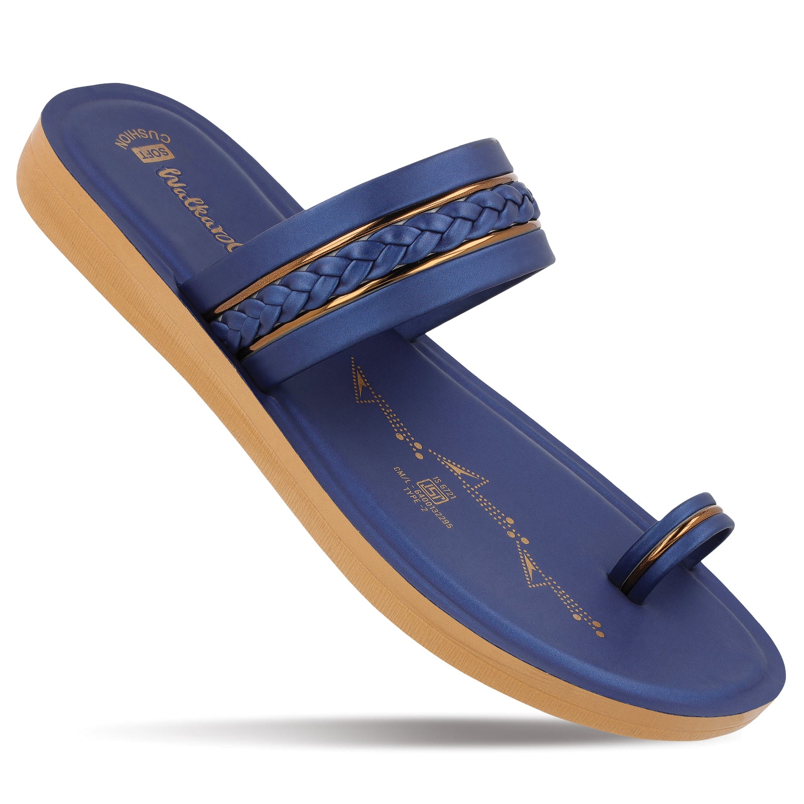 Women's Daily Wear Sandals WLR74501 Navy Blue – Walkaroo Footwear