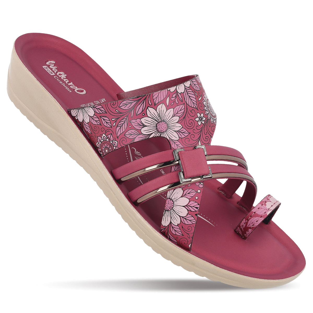 Women's Daily Wear Sandals - WLR75207 Maroon