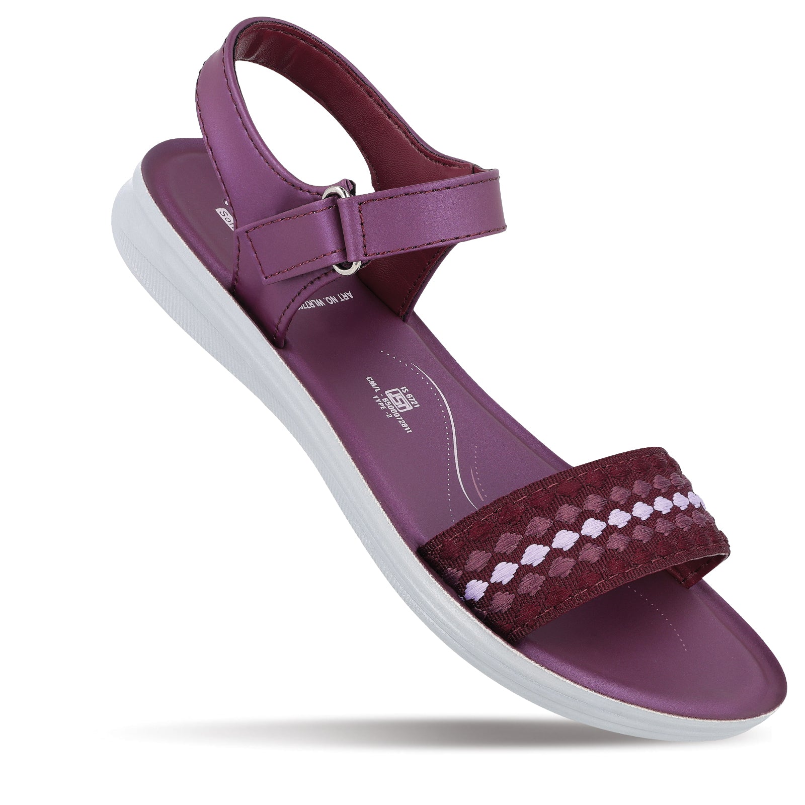 Women's Daily Wear Sandals - WLR77023 Plum