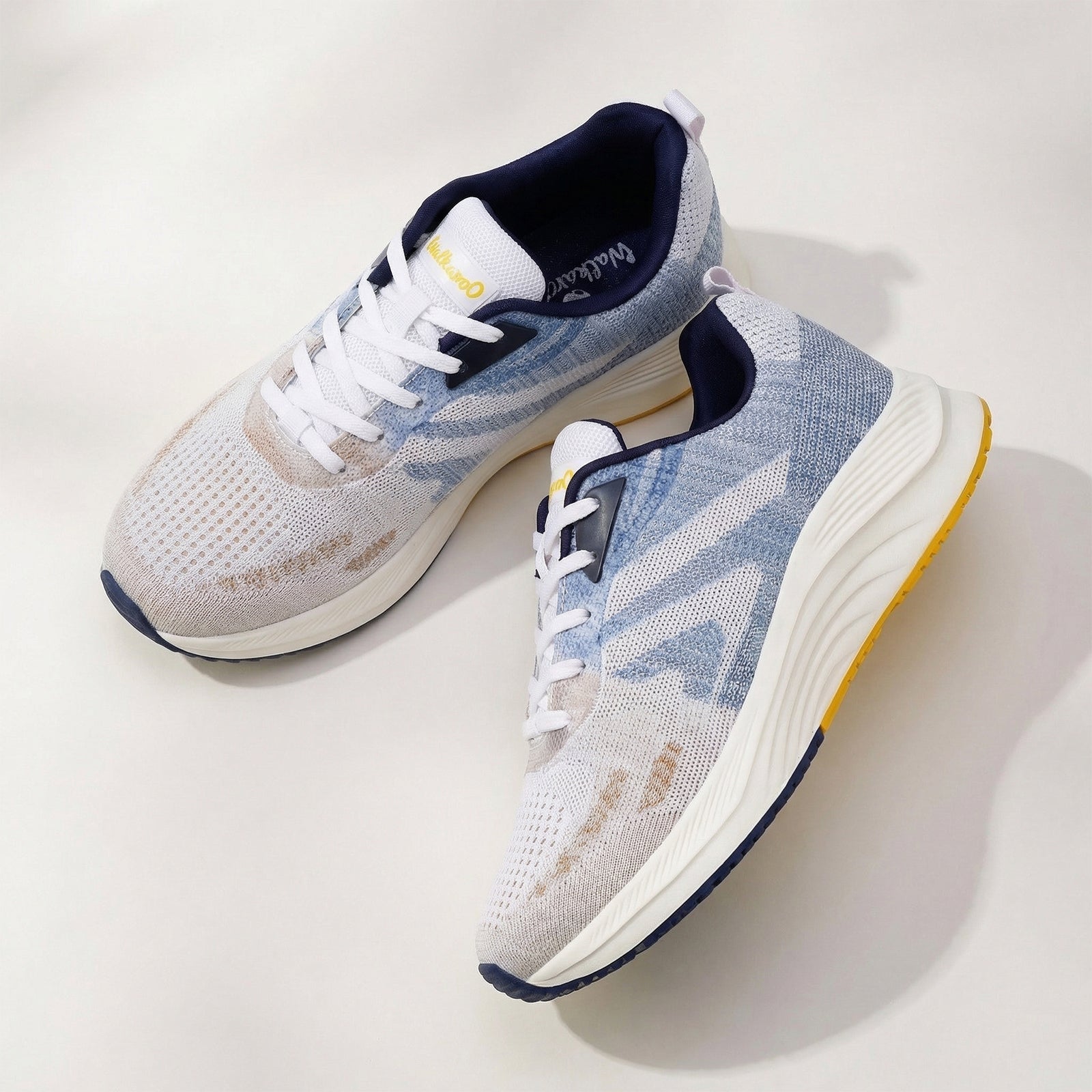 Men's Lace-up Sports Shoes - WS9109 Beige Blue