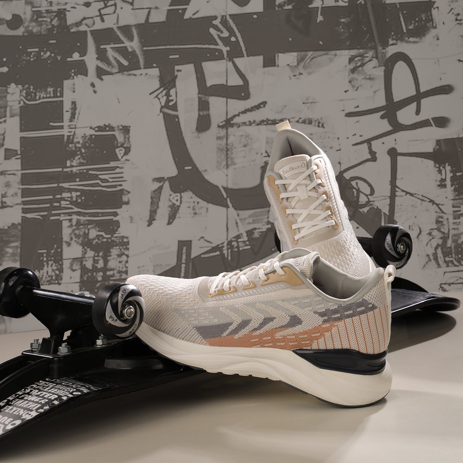 Men's Lace-up Sports Shoes - WS9110 Grey Beige