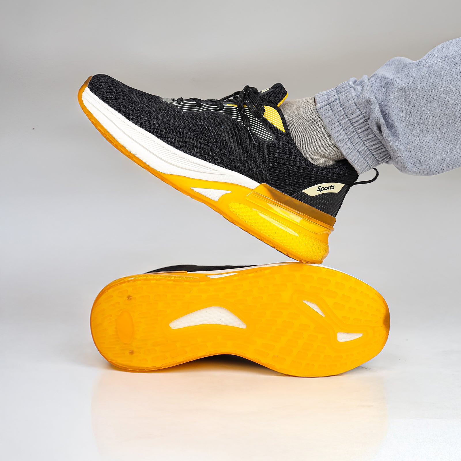 VORTIZ Men's Lace-up Walking Shoes - WS9140  Black