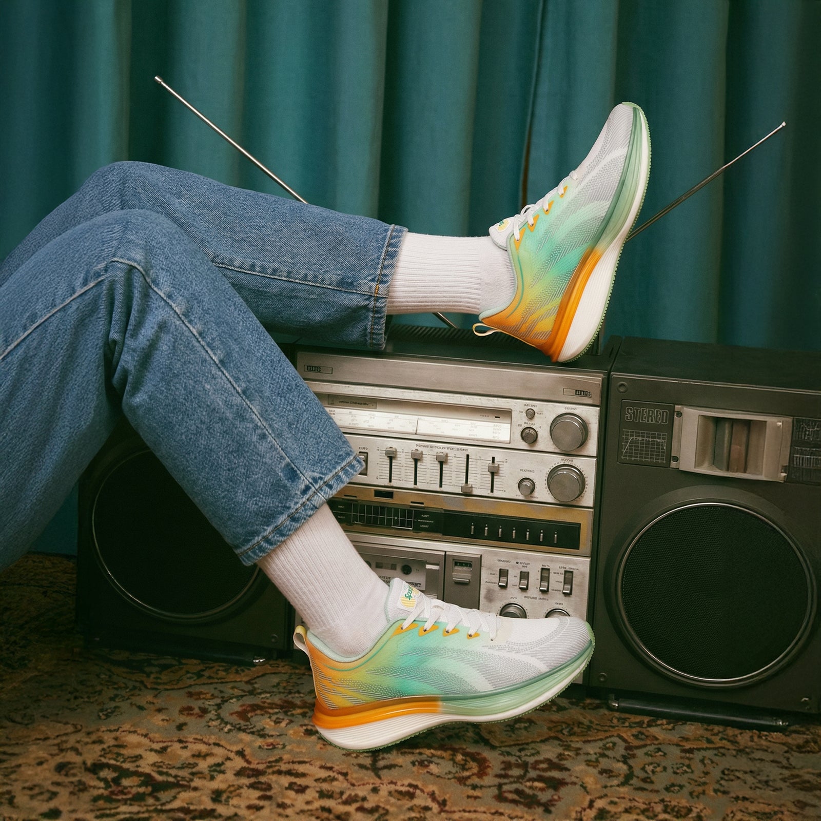 HYFLEX Men's Lace-up Sports Shoes - WS9150 Mustard Green