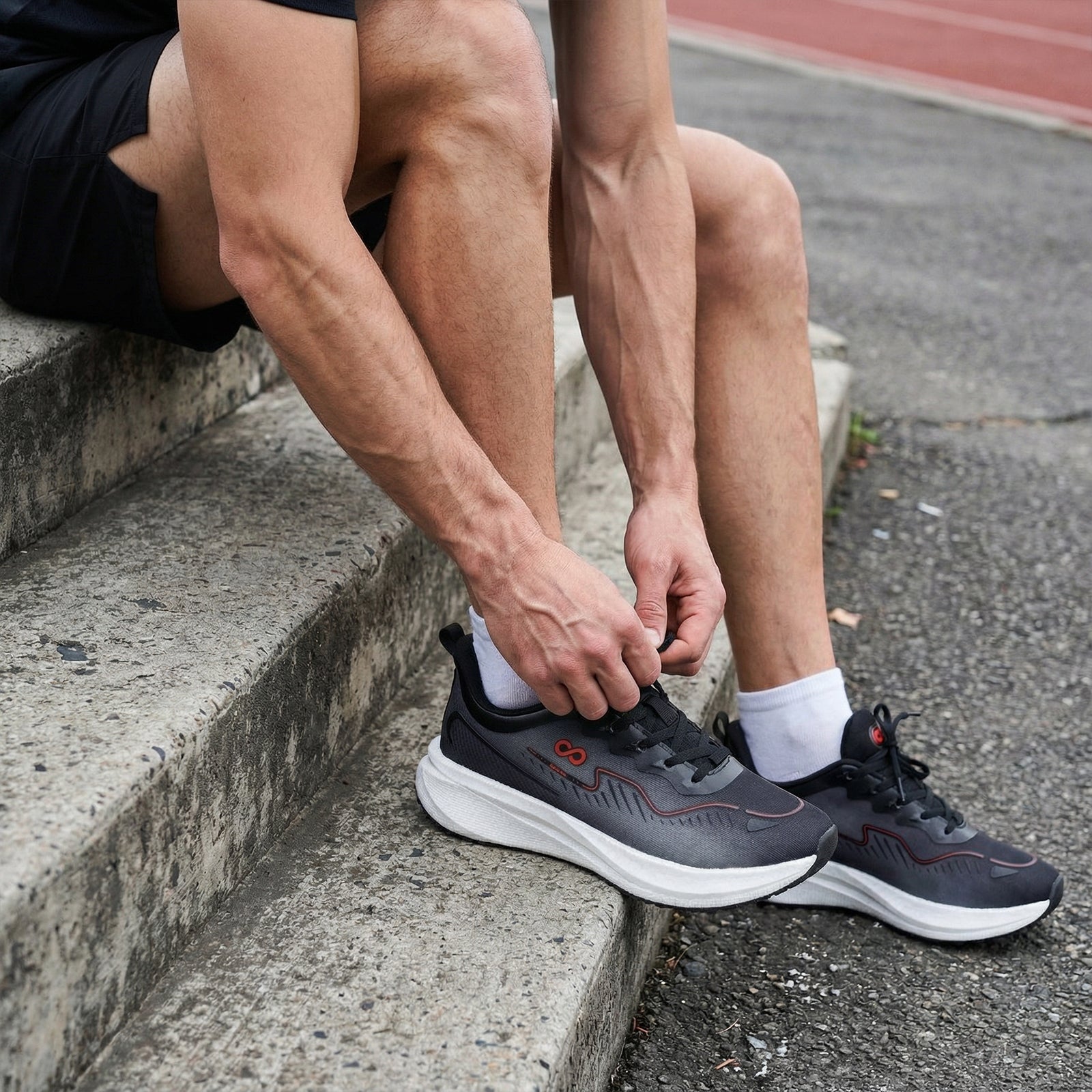 Men's Active Beads Sports Shoes - WS9163 Black