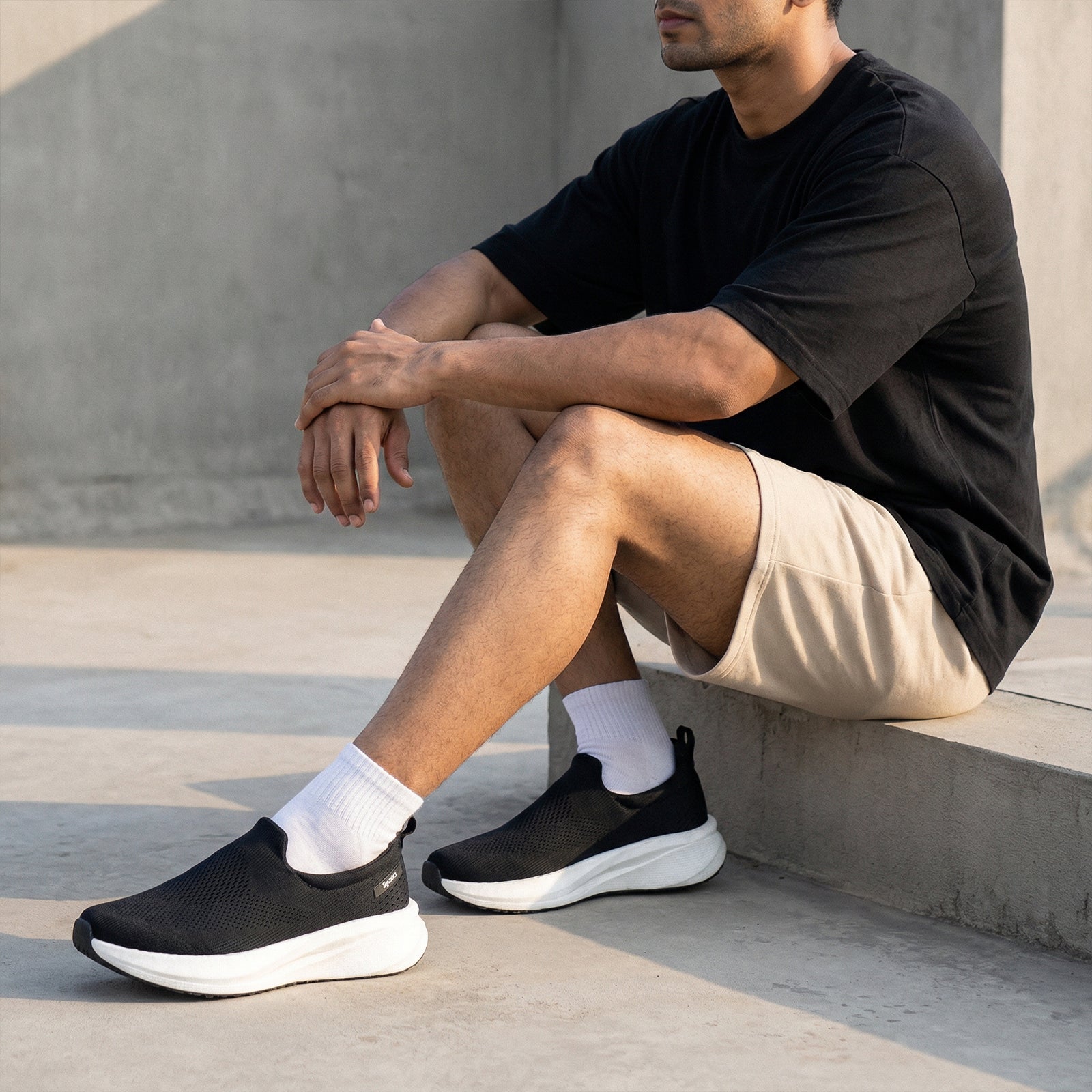 Men's Active Beads Sports Shoes - WS9170 Black