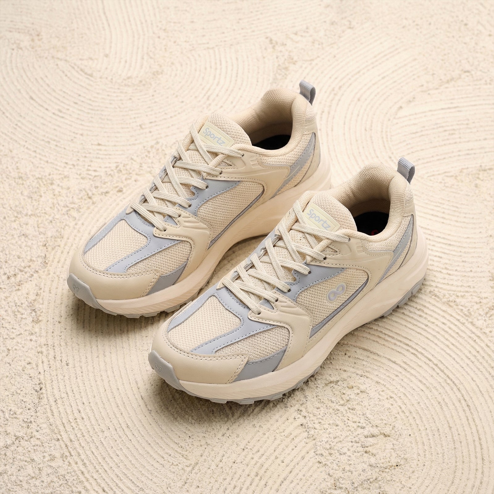 Men's Lace-up Sports Shoe - WS9188 Beige