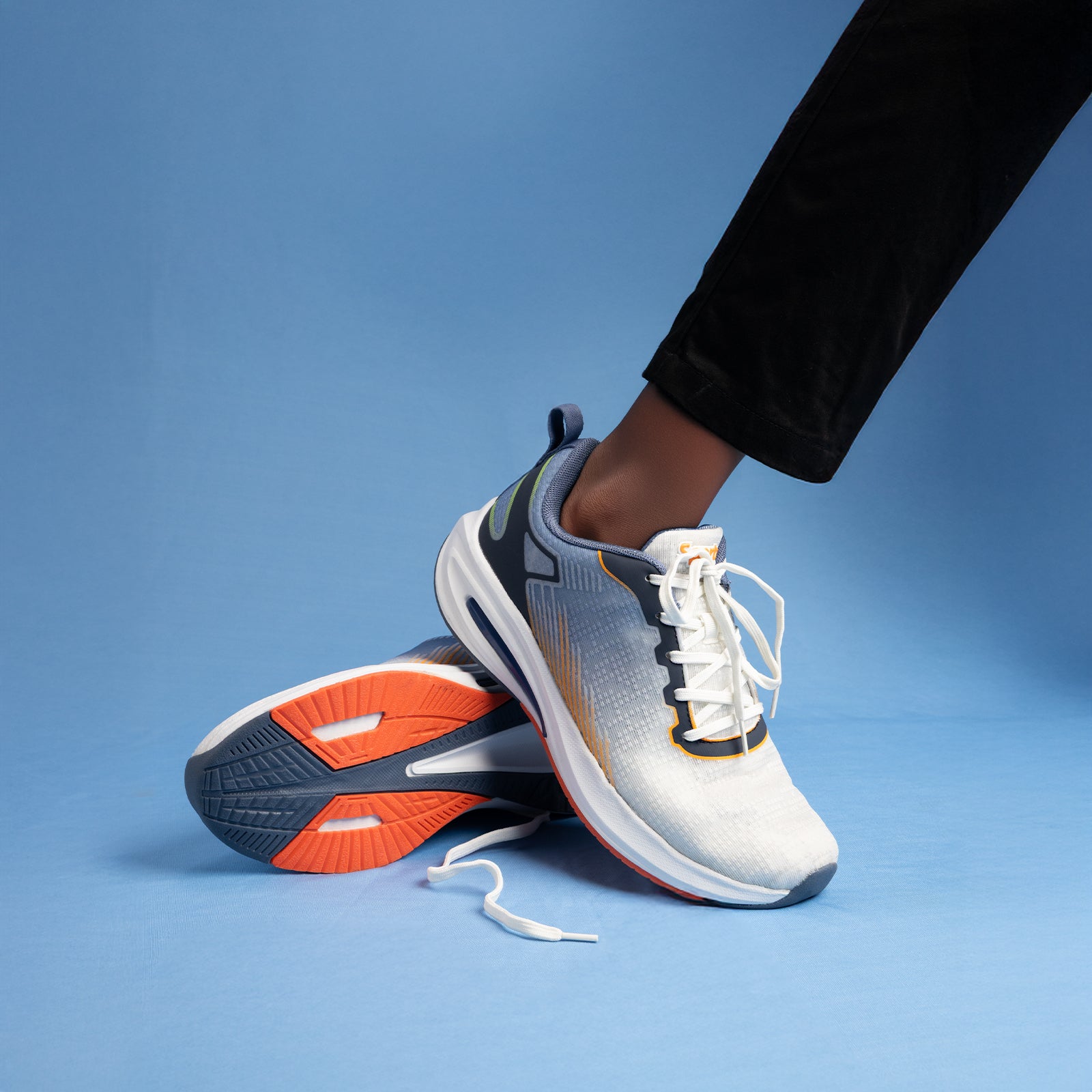 Men's Lace-up Sports Shoe - WS97545 Blue Orange