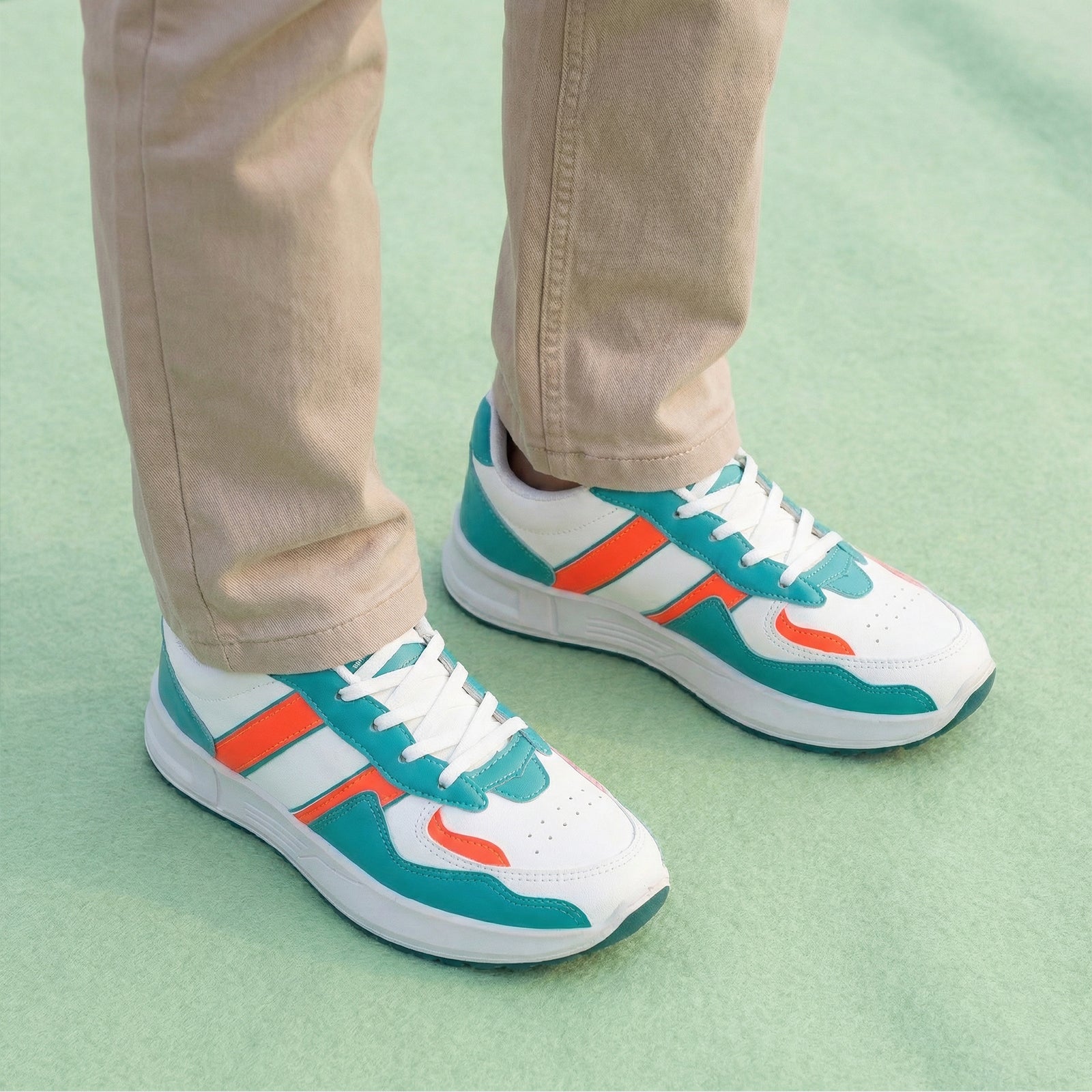 Walkaroo Mens Casual Shoes - WY3340 White Green