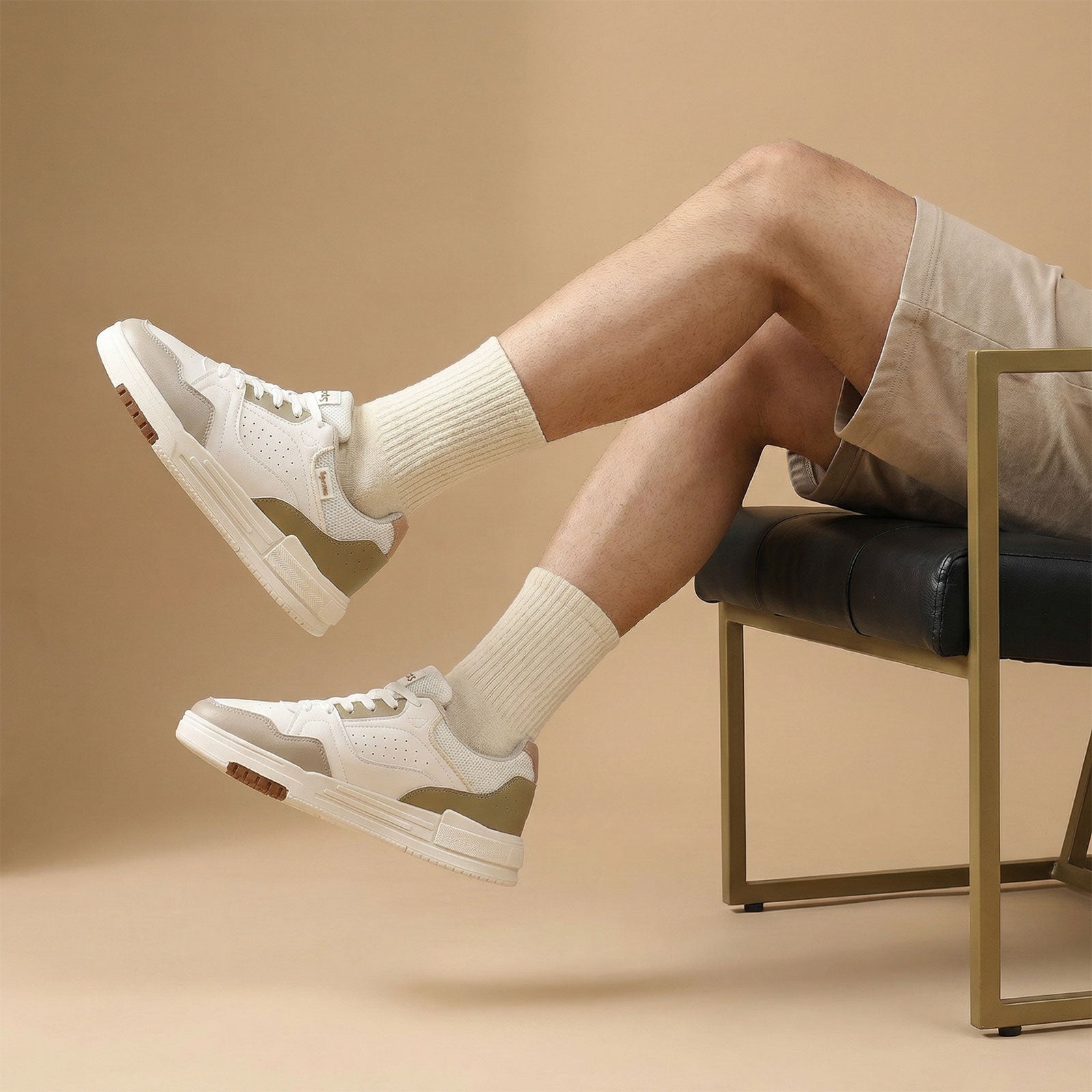 Men's Sports Sneakers - WY3488 White Beige