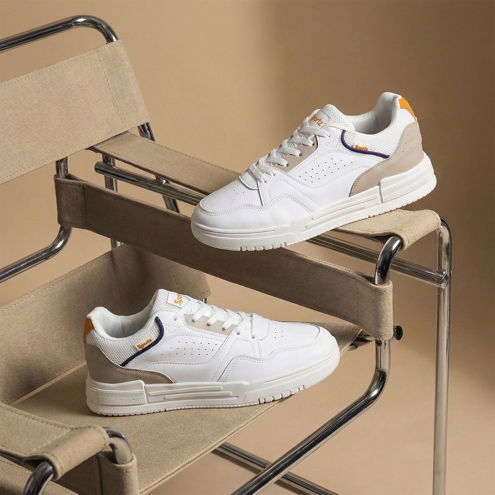 Men's Sports Sneakers - WY3488 White