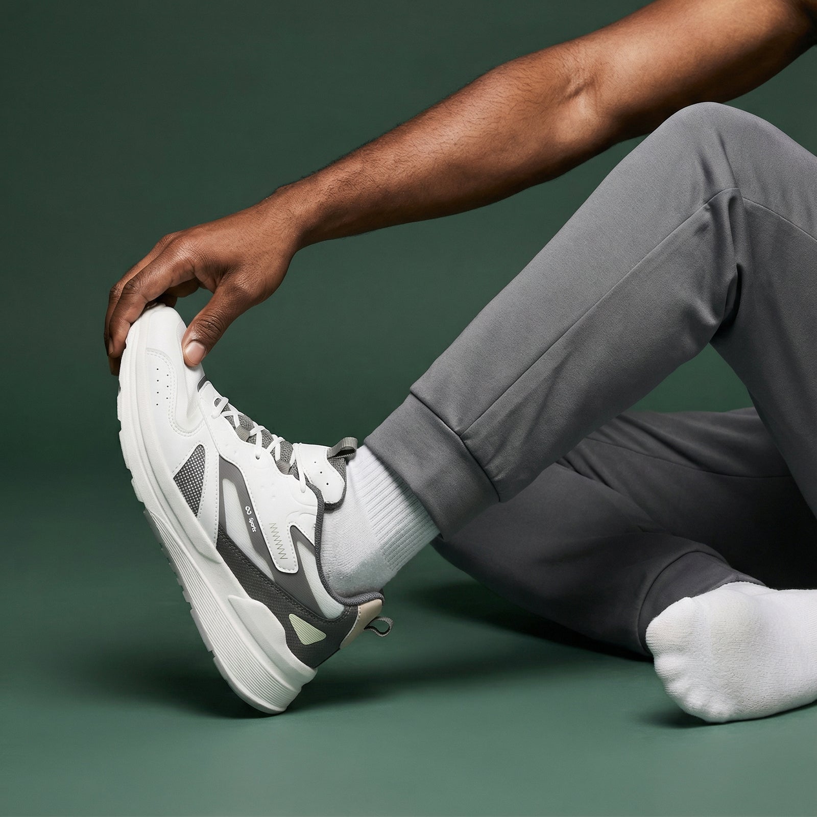 Men's Sports Sneakers - WY3490 White Grey