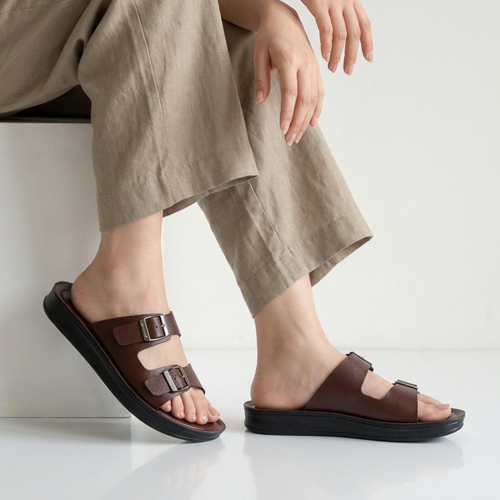 Women's Daily Wear Sandals - WL7554 Brown