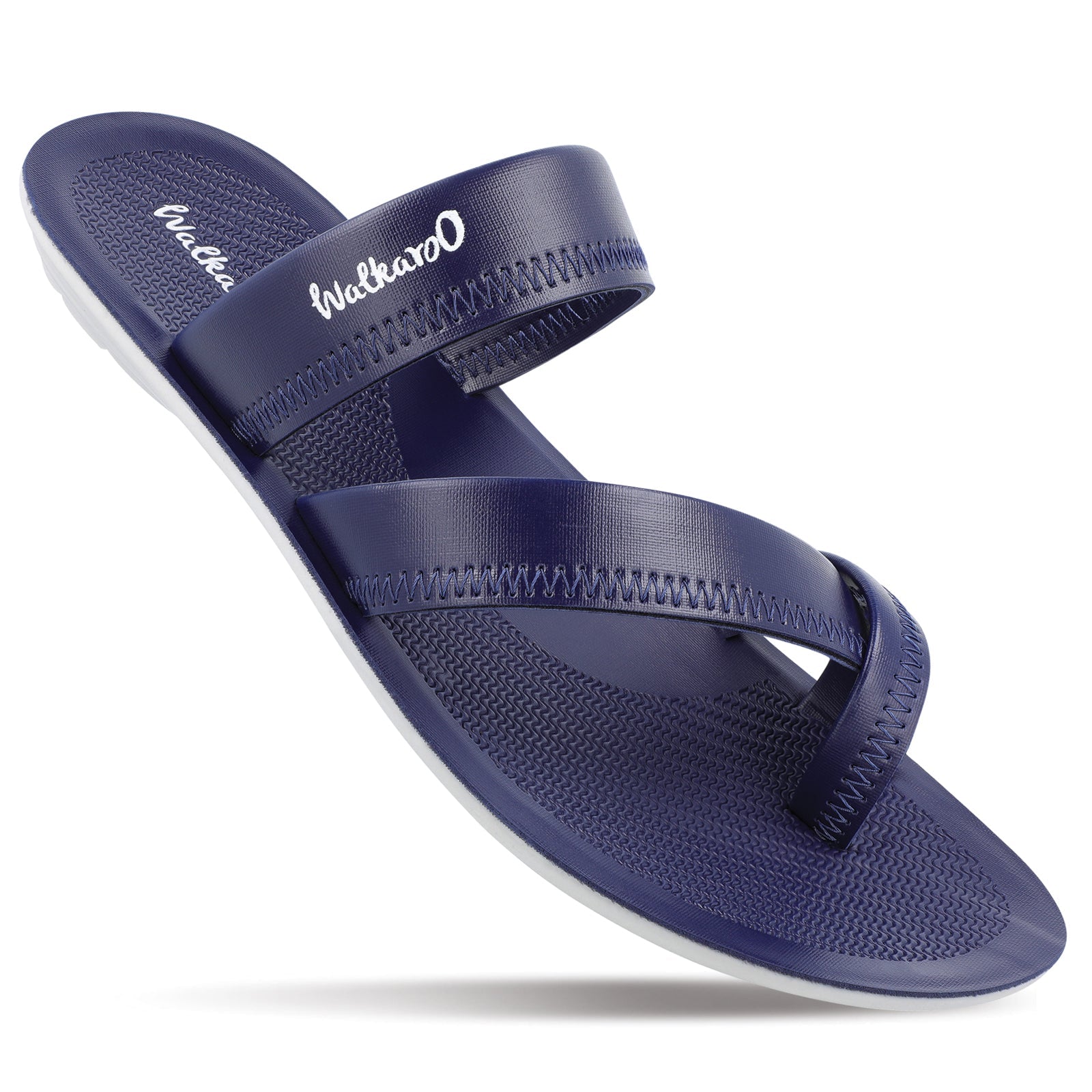Boy s Cross Strap Slide Sandals WG5340 Blue Walkaroo Footwear