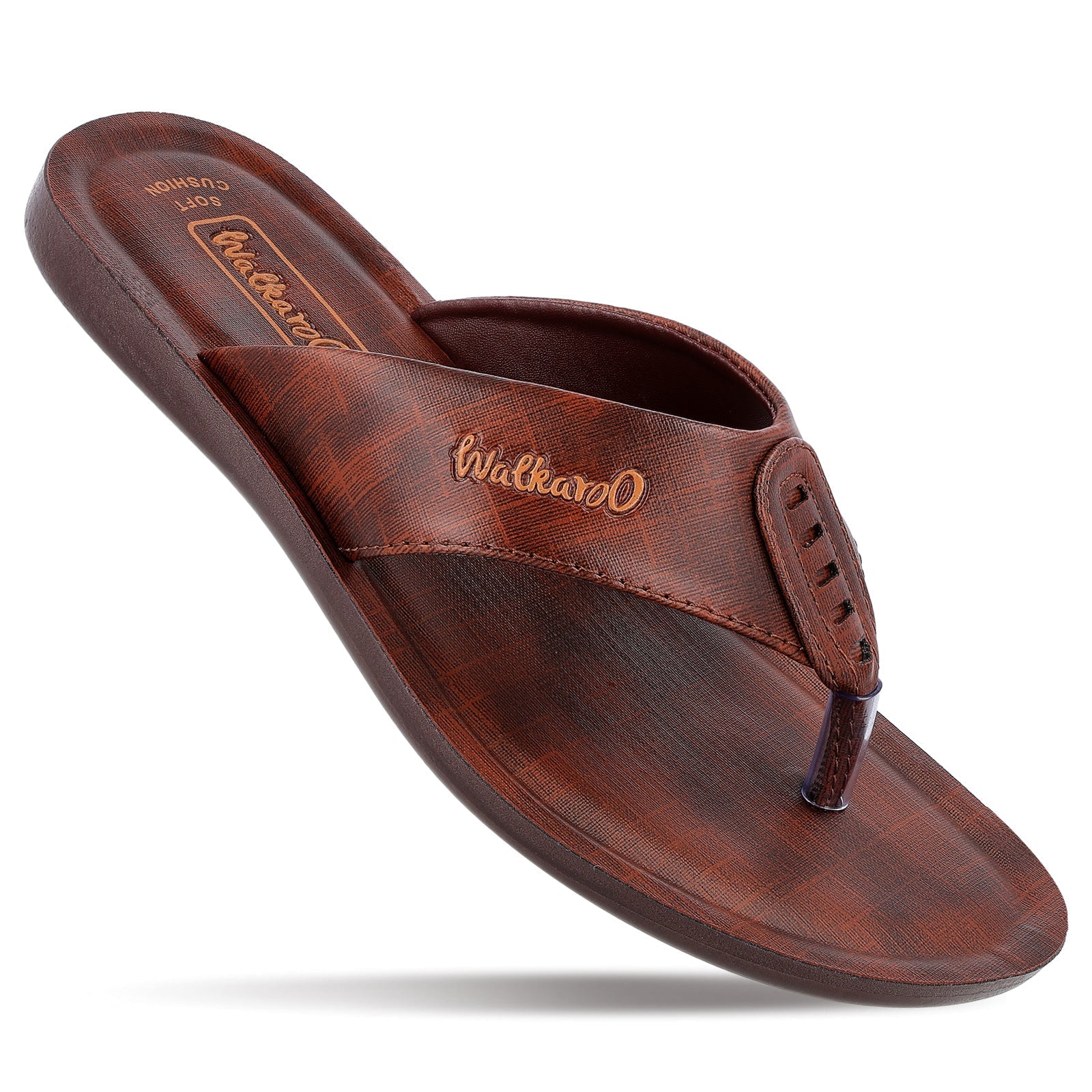 Men s Daily Wear Sandals WG5060 Brown Walkaroo Footwear