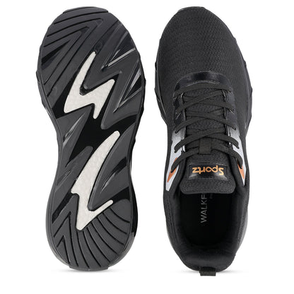 ZYLOK Men's Lace-up Sports Shoes - Black Gold