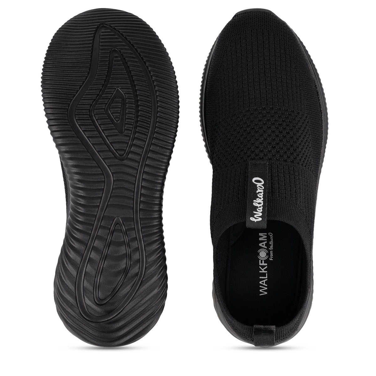 Men`s Slip-on Walking Shoes - WS9551 Black Black