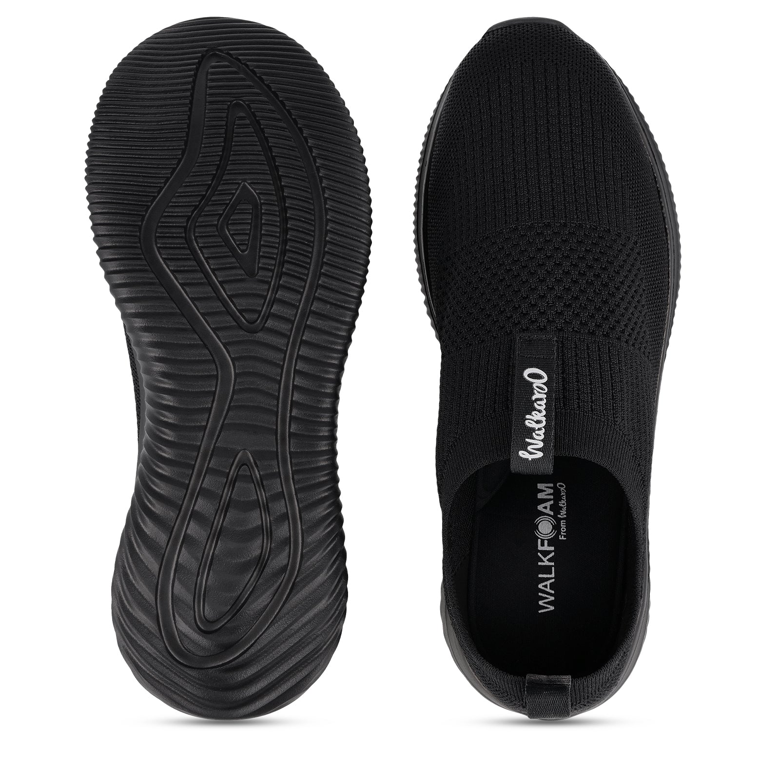 Men`s Slip-on Walking Shoes - WS9551 Black Black