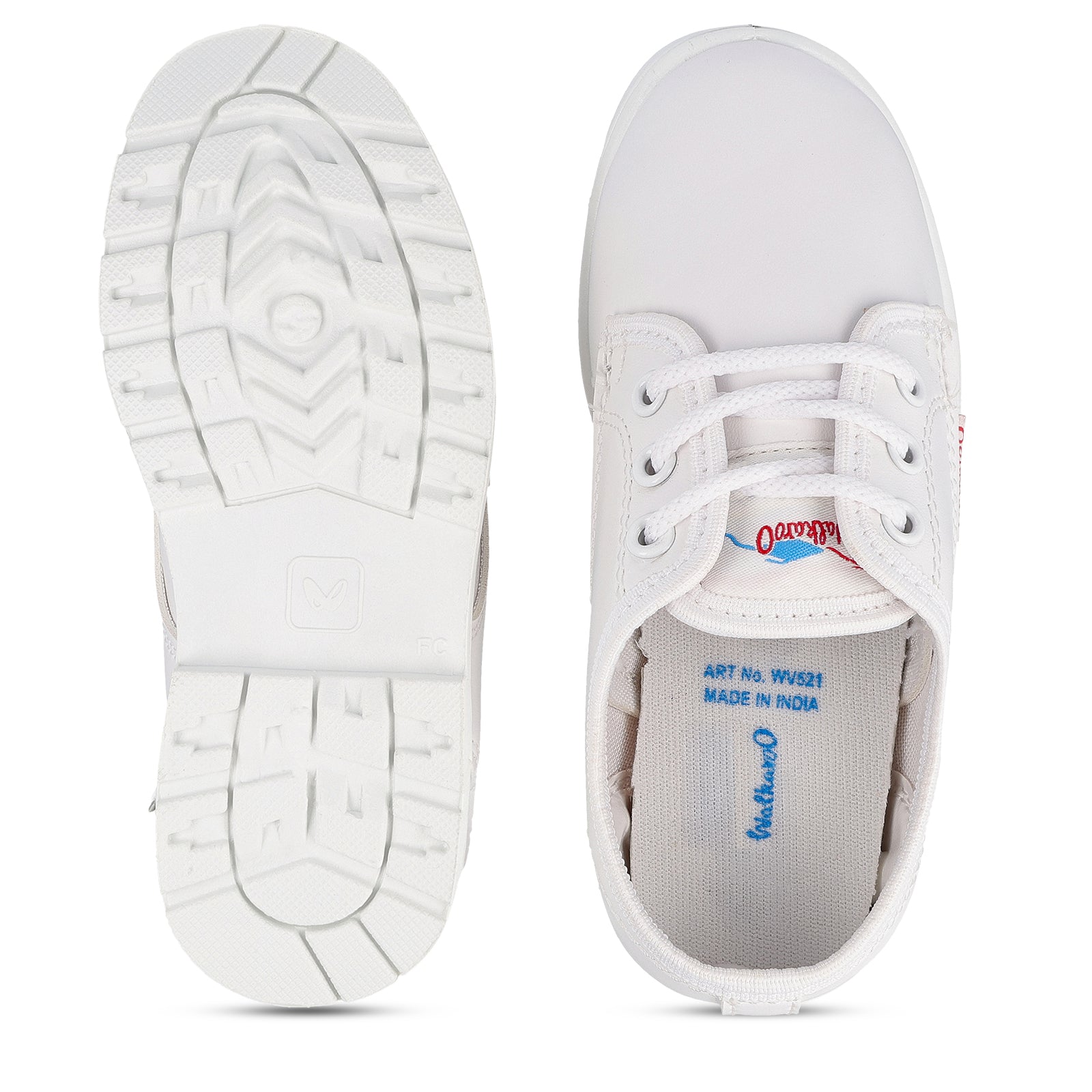 Kids School Shoes - WV521 White