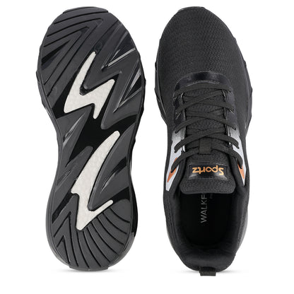 ZYLOK Men's Lace-up Sports Shoe - Black Gold